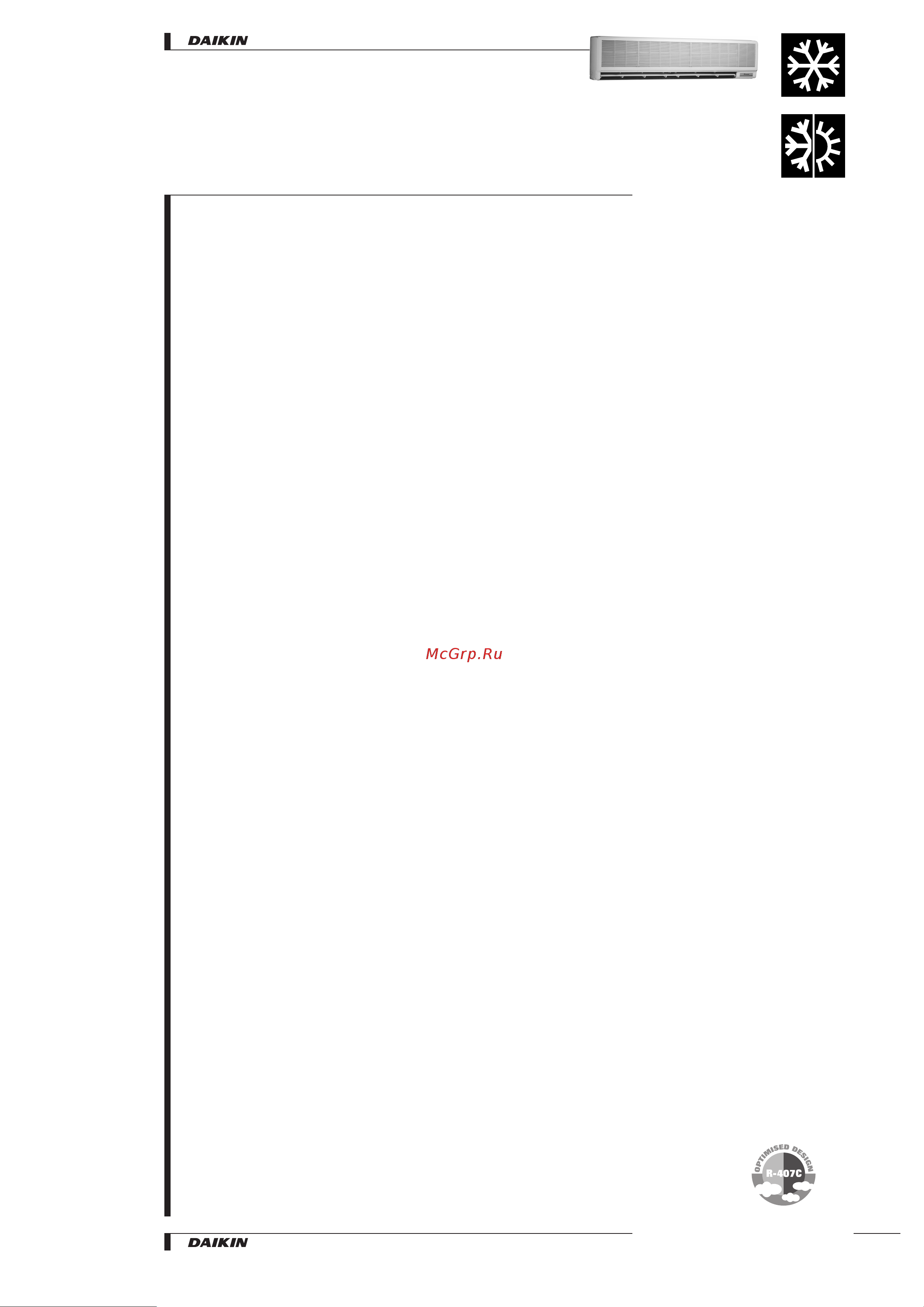 Daikin FAYP71BV1 [3/20] Table of contents