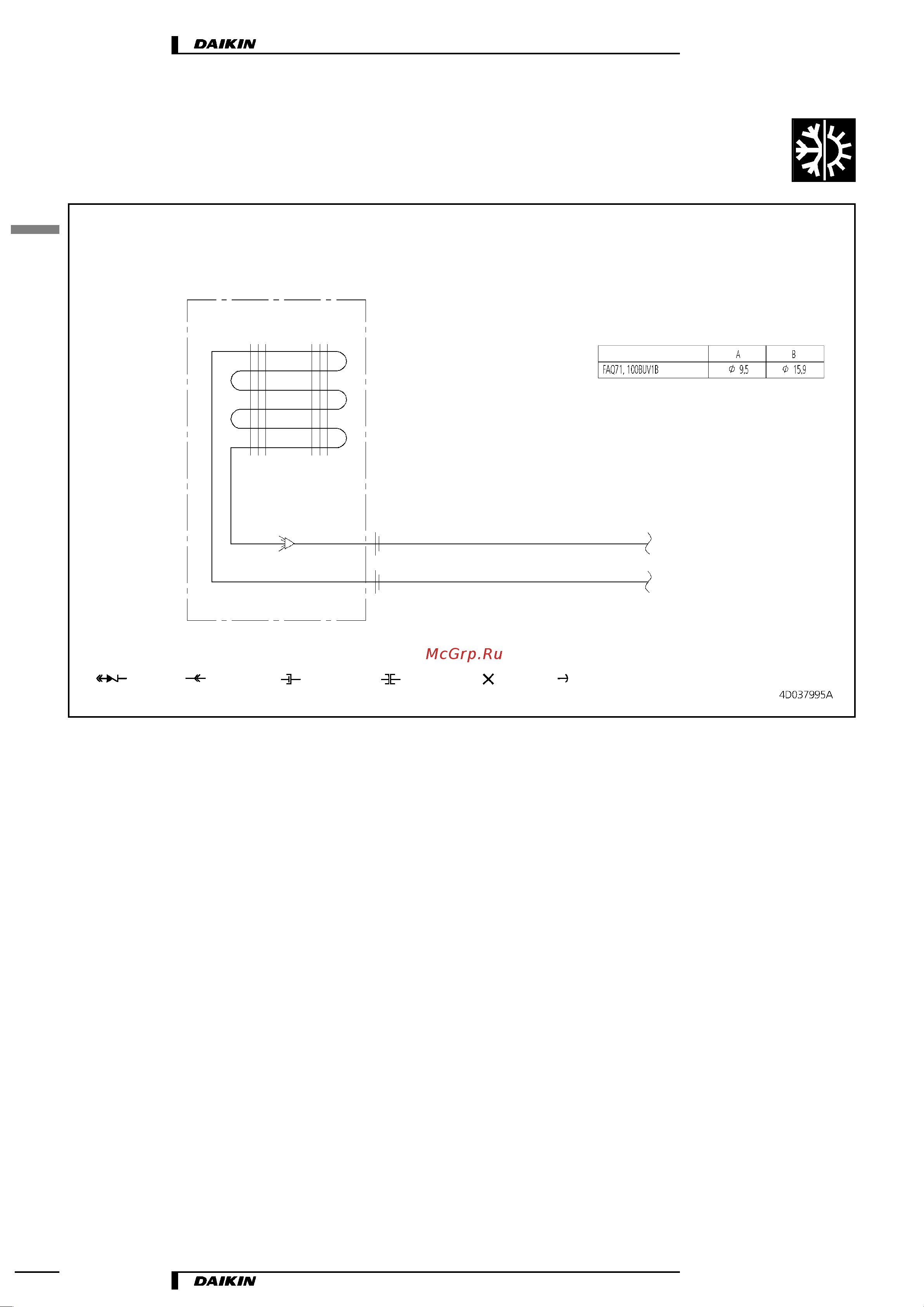 Daikin FAQ100BUV1B [6/16] Схемы холодильного контура