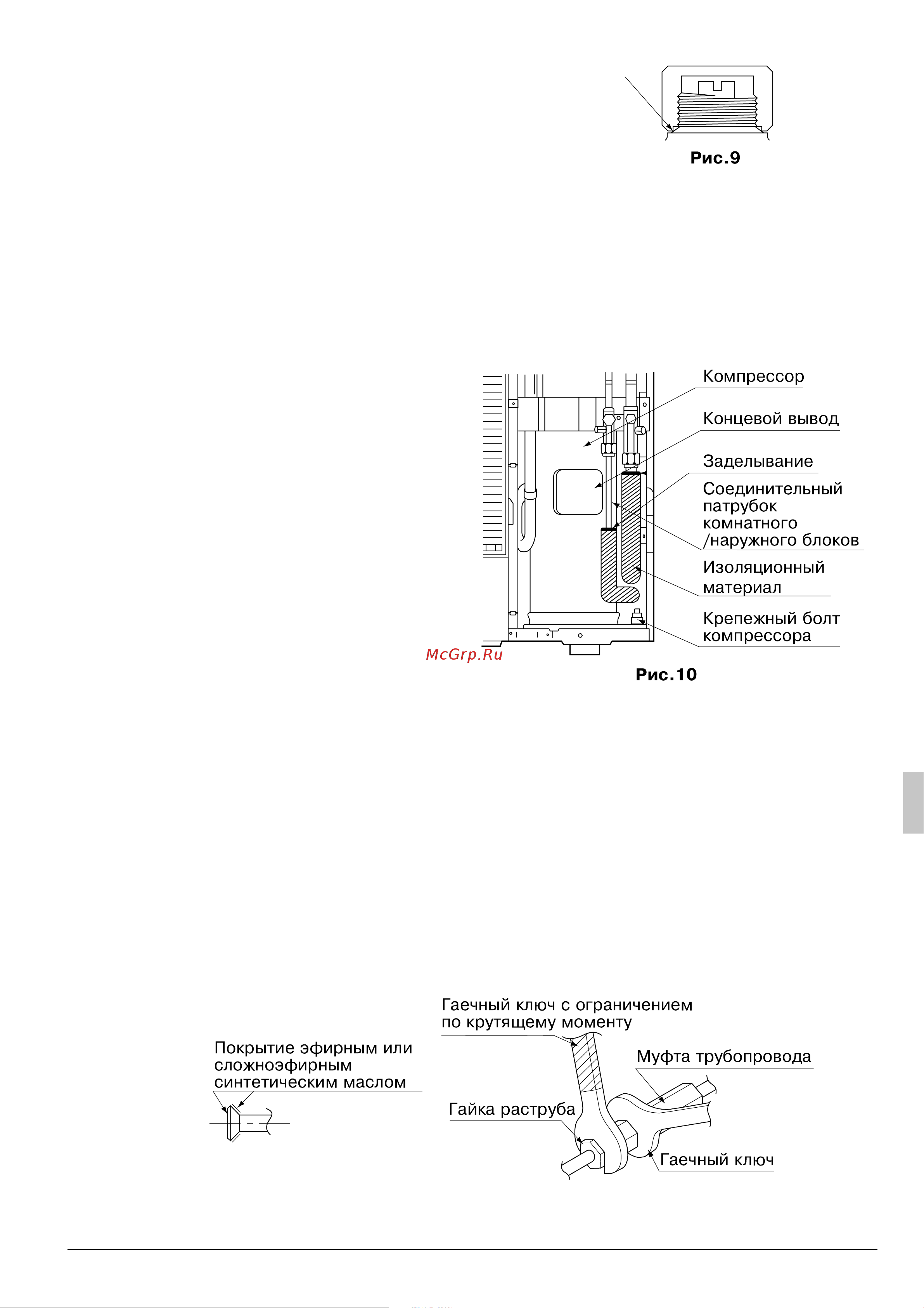 Daikin RZP125DV1 [15/26] Меры предосторожности при обращении с сервисным портом 1