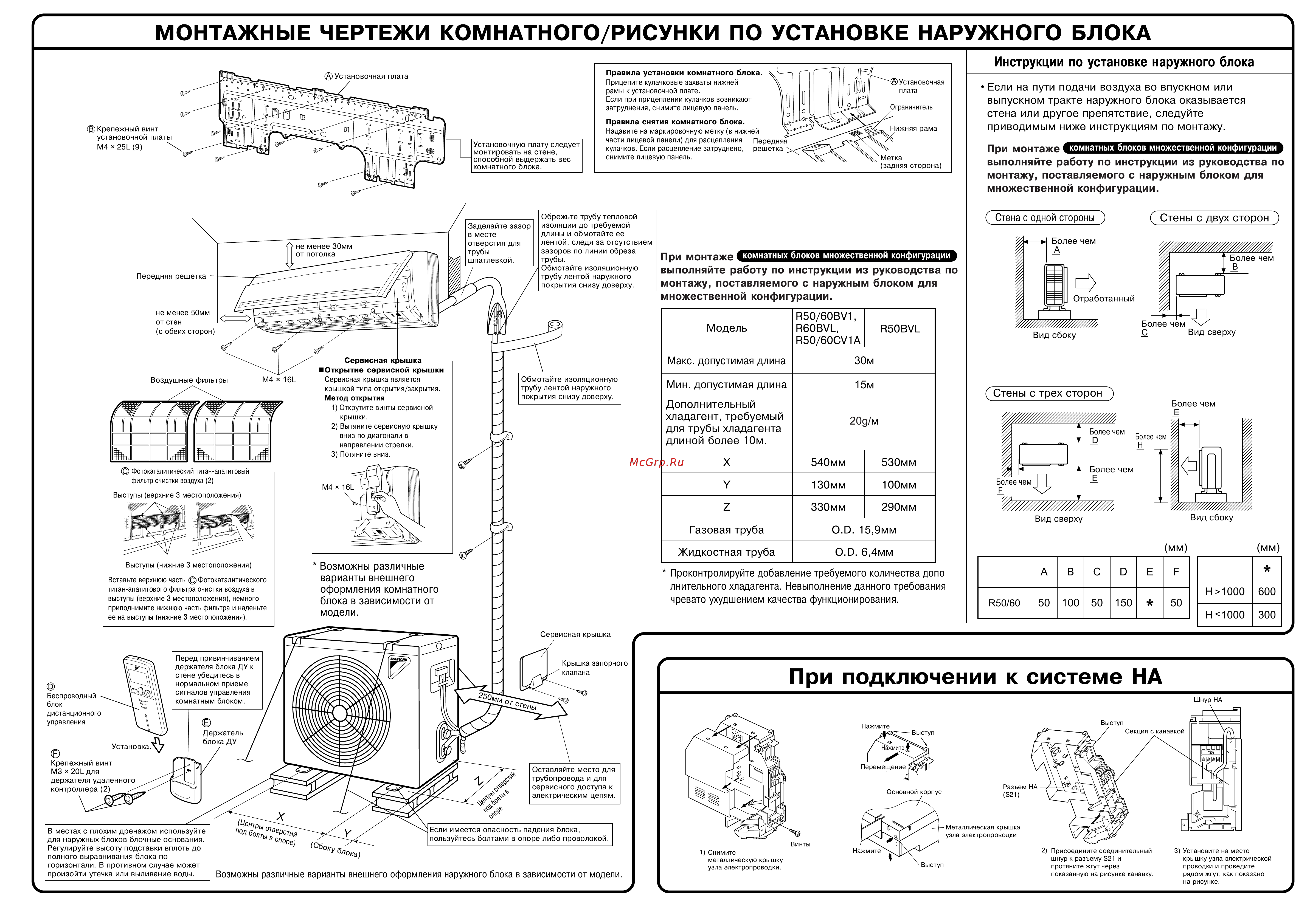 Daikin R50CV1A [2/4] При подключении к системе на