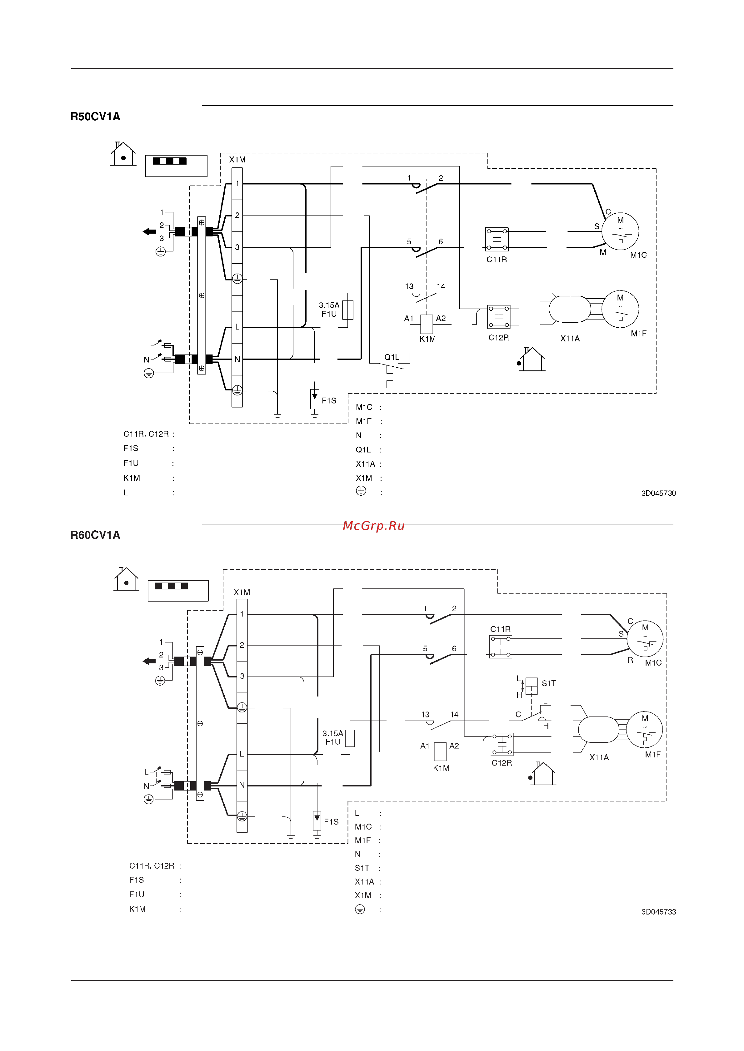 Daikin R50CV1A [10/26] Ed01 417 электрические схемы