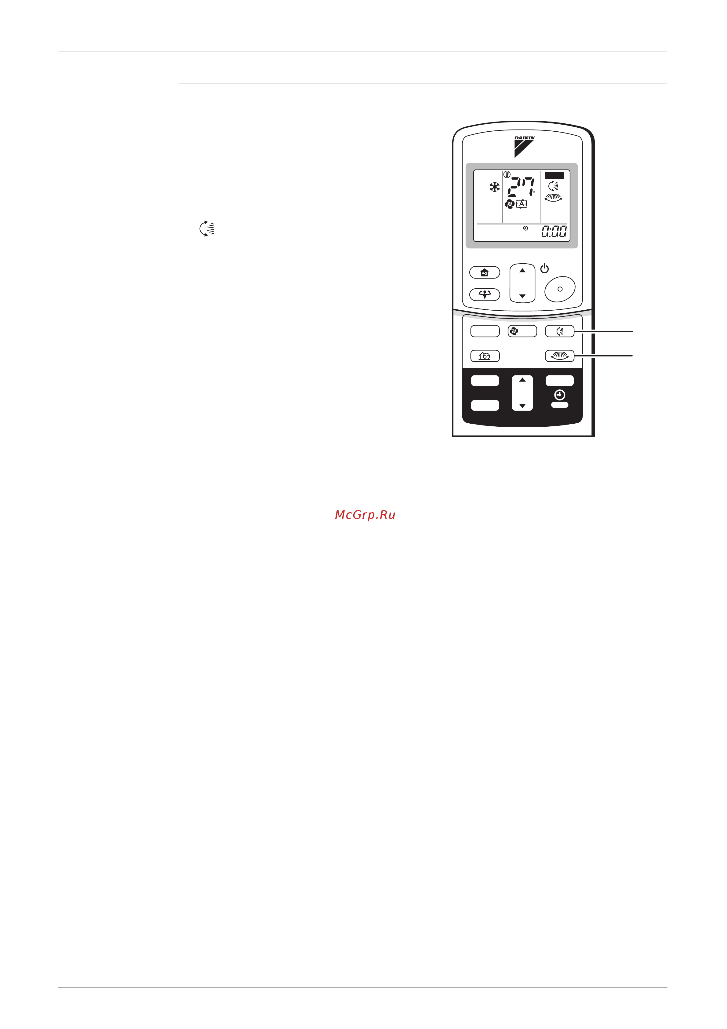 Daikin FLX25AZVMB [106/258] Regolazione delle alette orizzontali deflettore