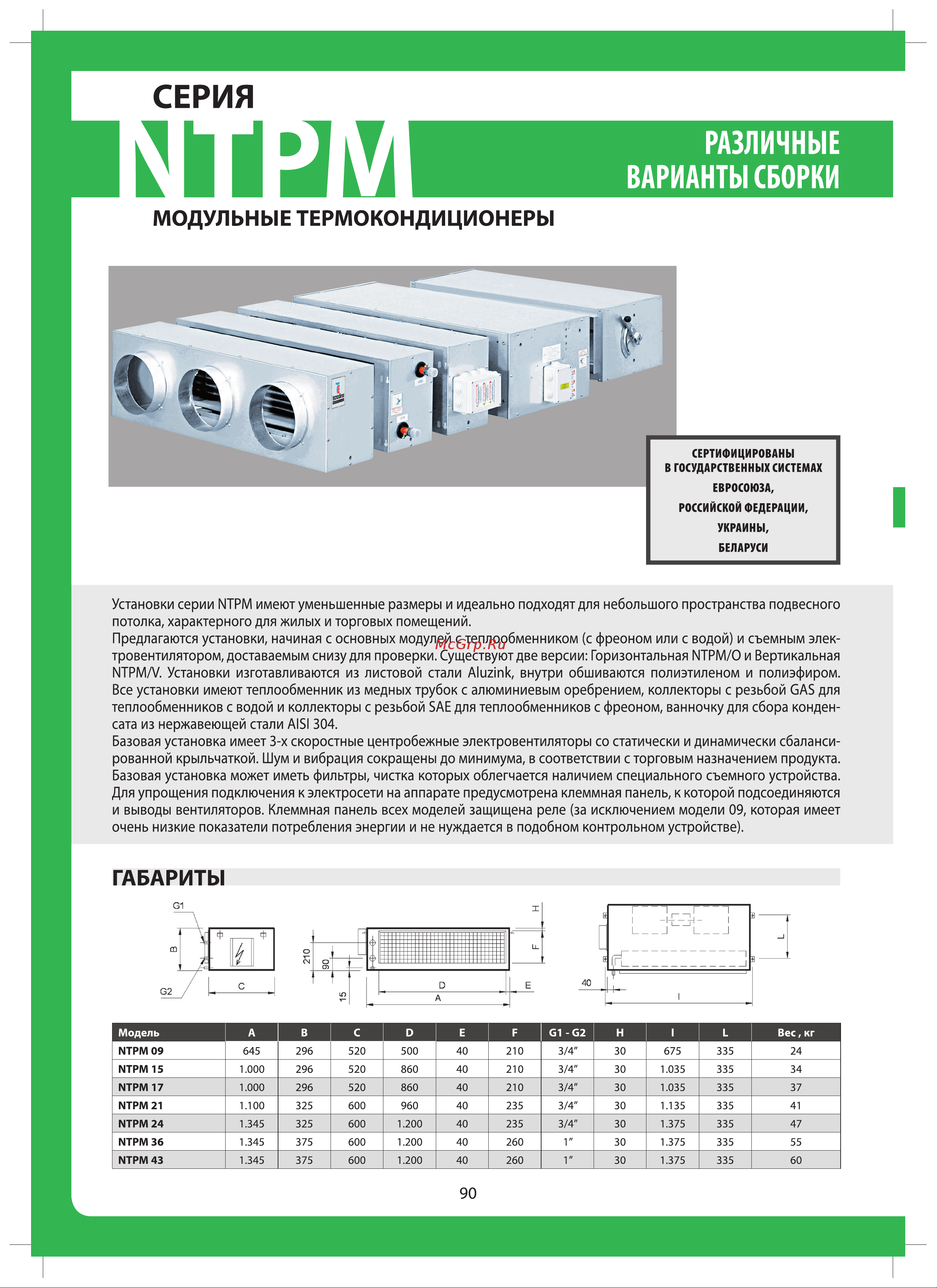 Tecnoclima SR 1000 Каталог онлайн [90/112] 603067