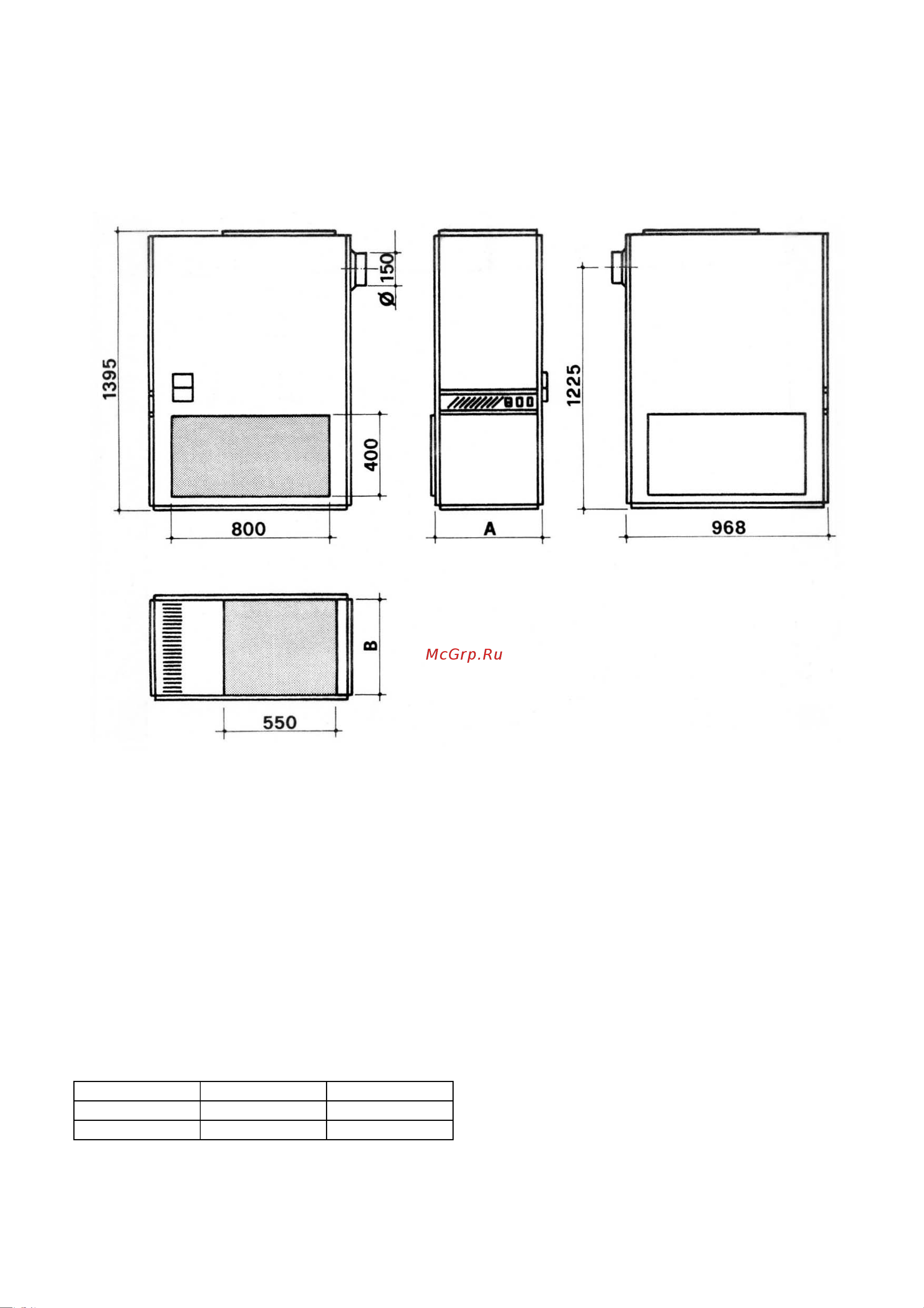 Tecnoclima HB130 [5/19] Размерностные характеристики