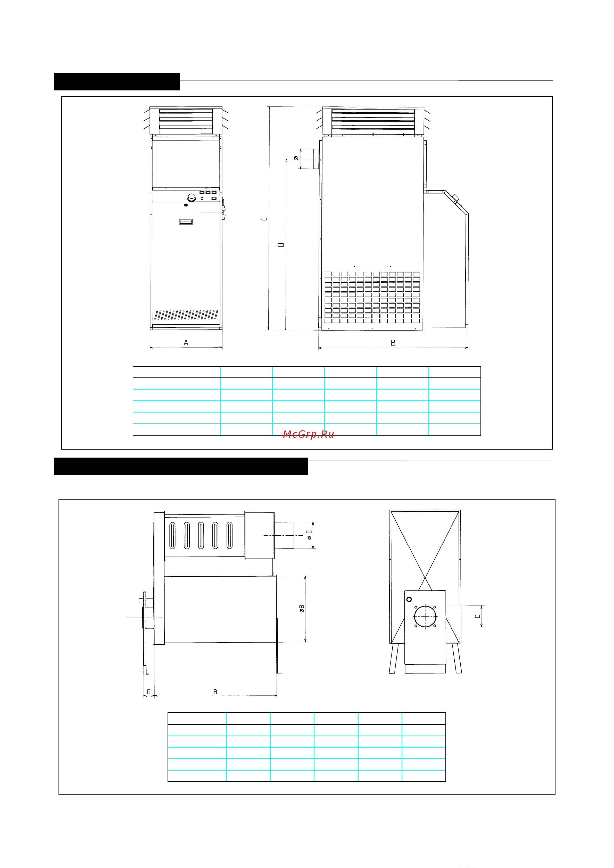 Tecnoclima BA 100 S [9/23] Габариты