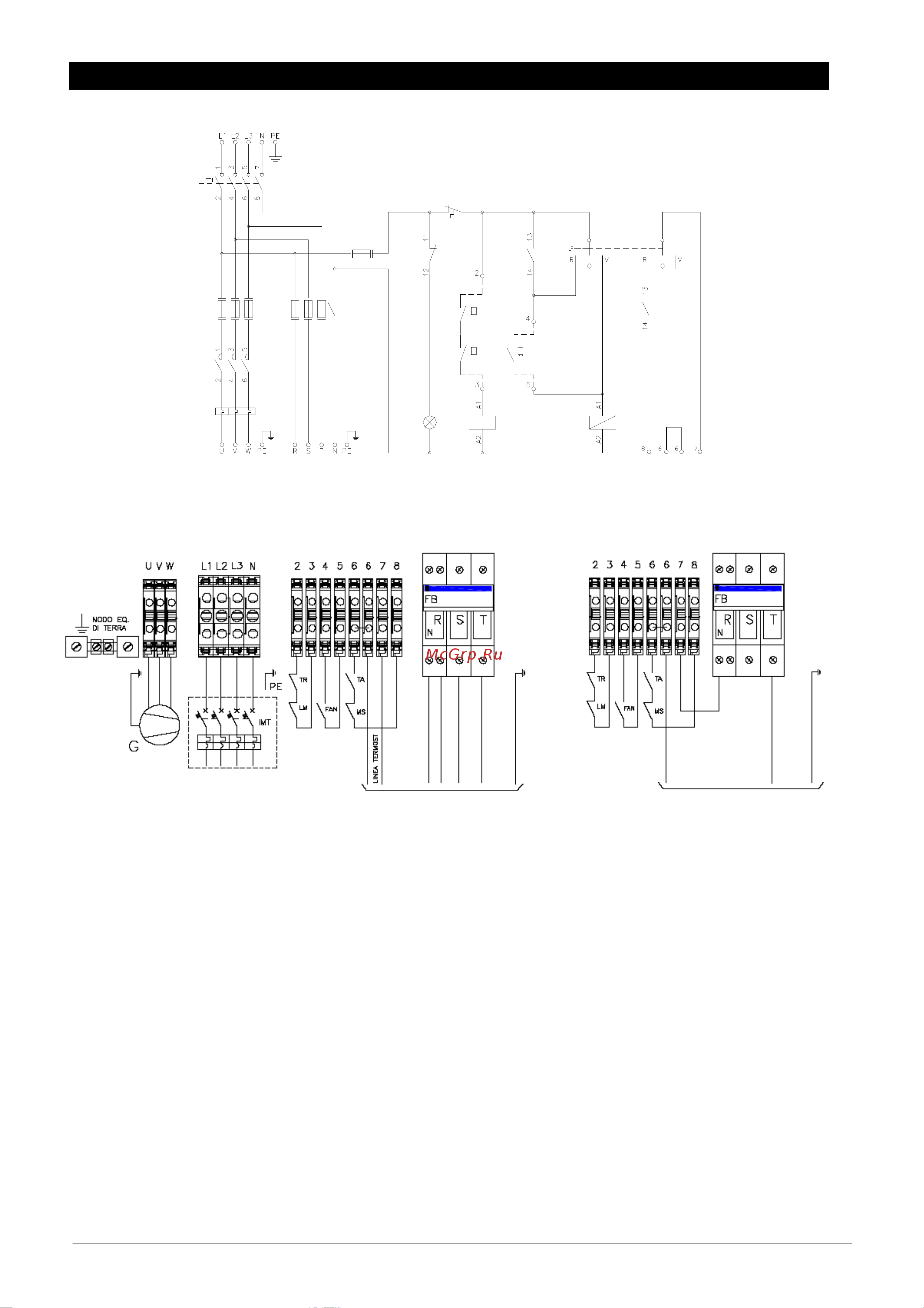 Tecnoclima TCO 250 E/K [16/33] Электрическая схема для типов 2 10