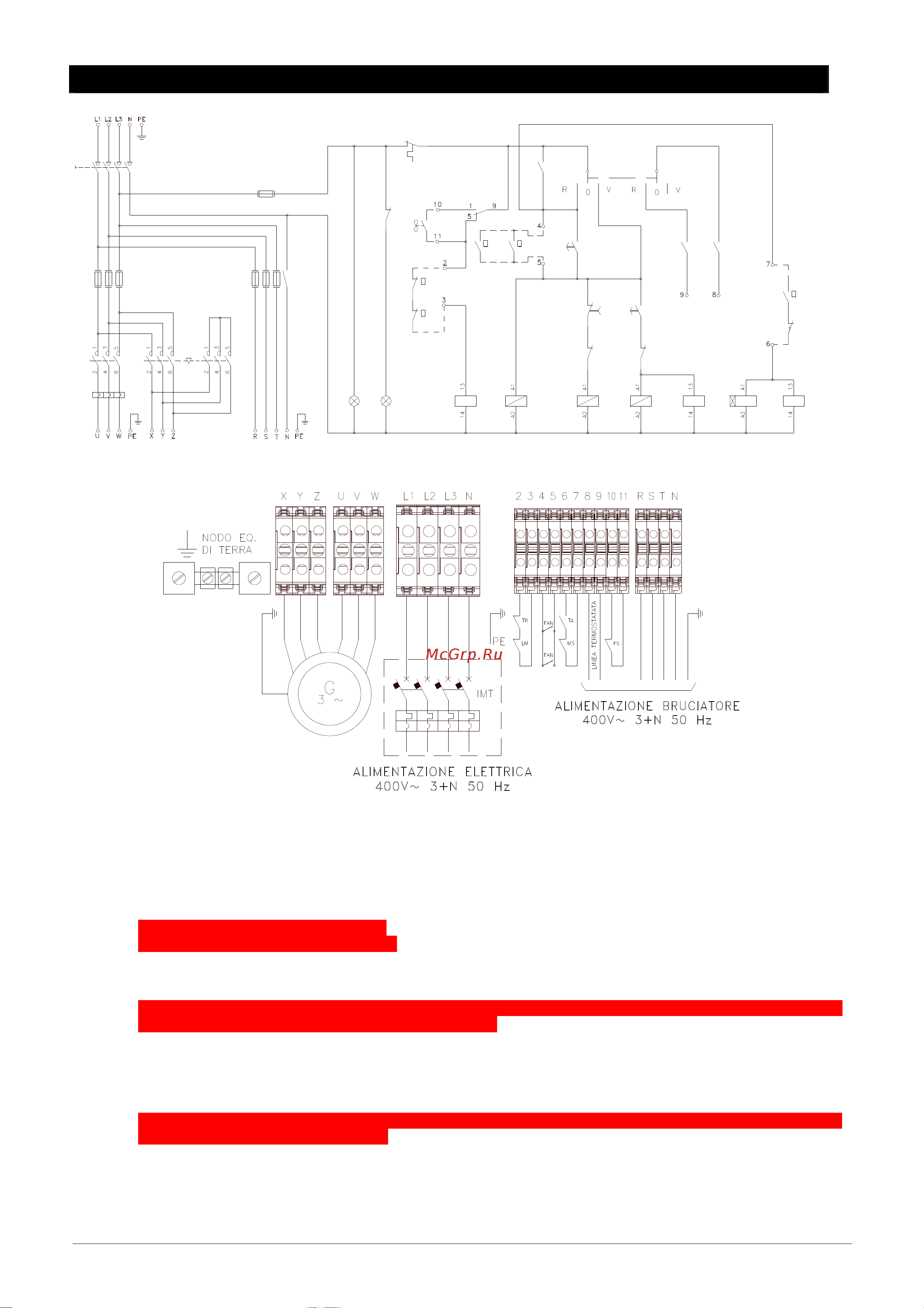 Tecnoclima TCO 125 E/K [17/33] Электросхема для типов 11 14