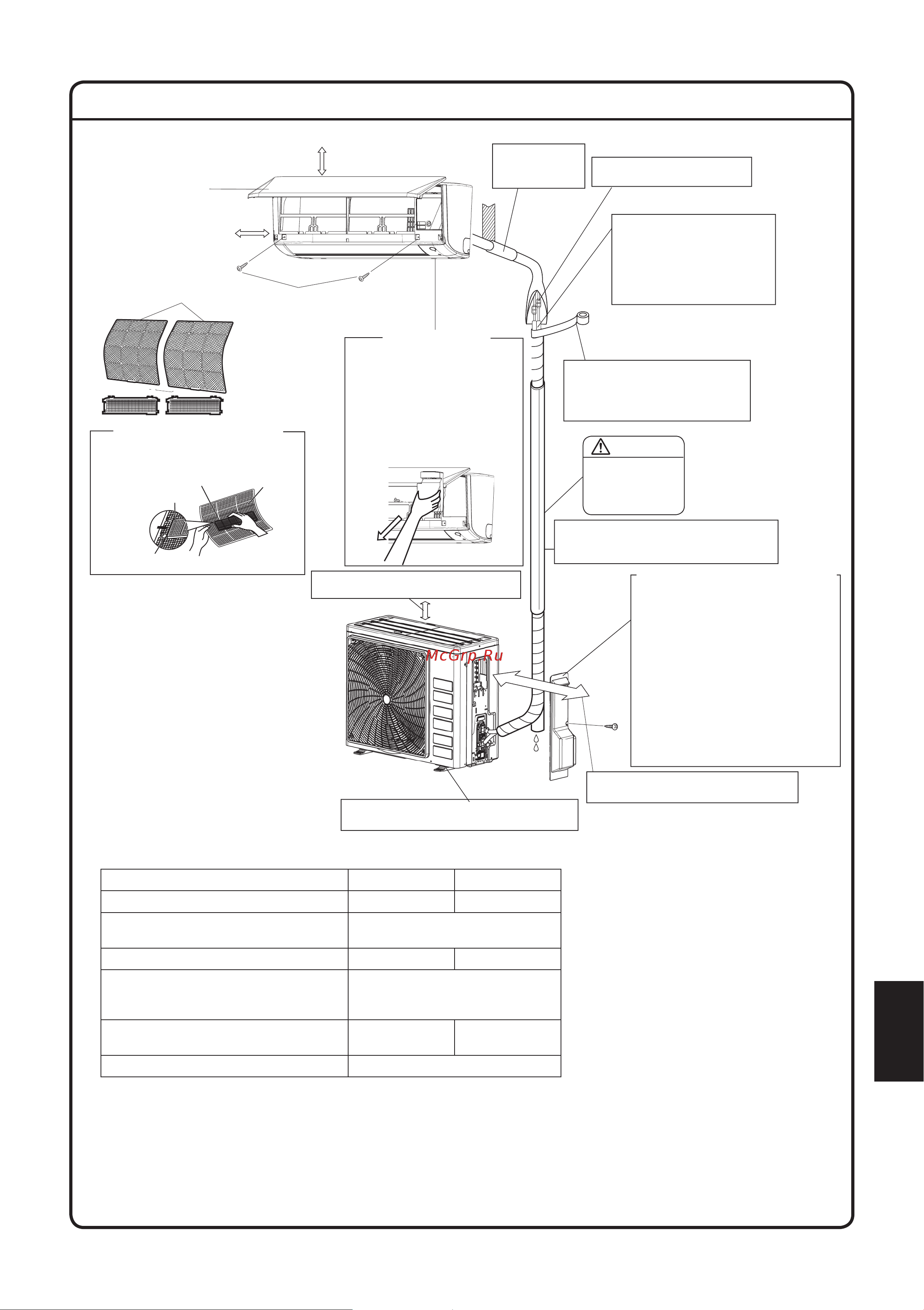Daikin ATXC60BV1B [265/320] Desenho de instalação da unidade interior exterior