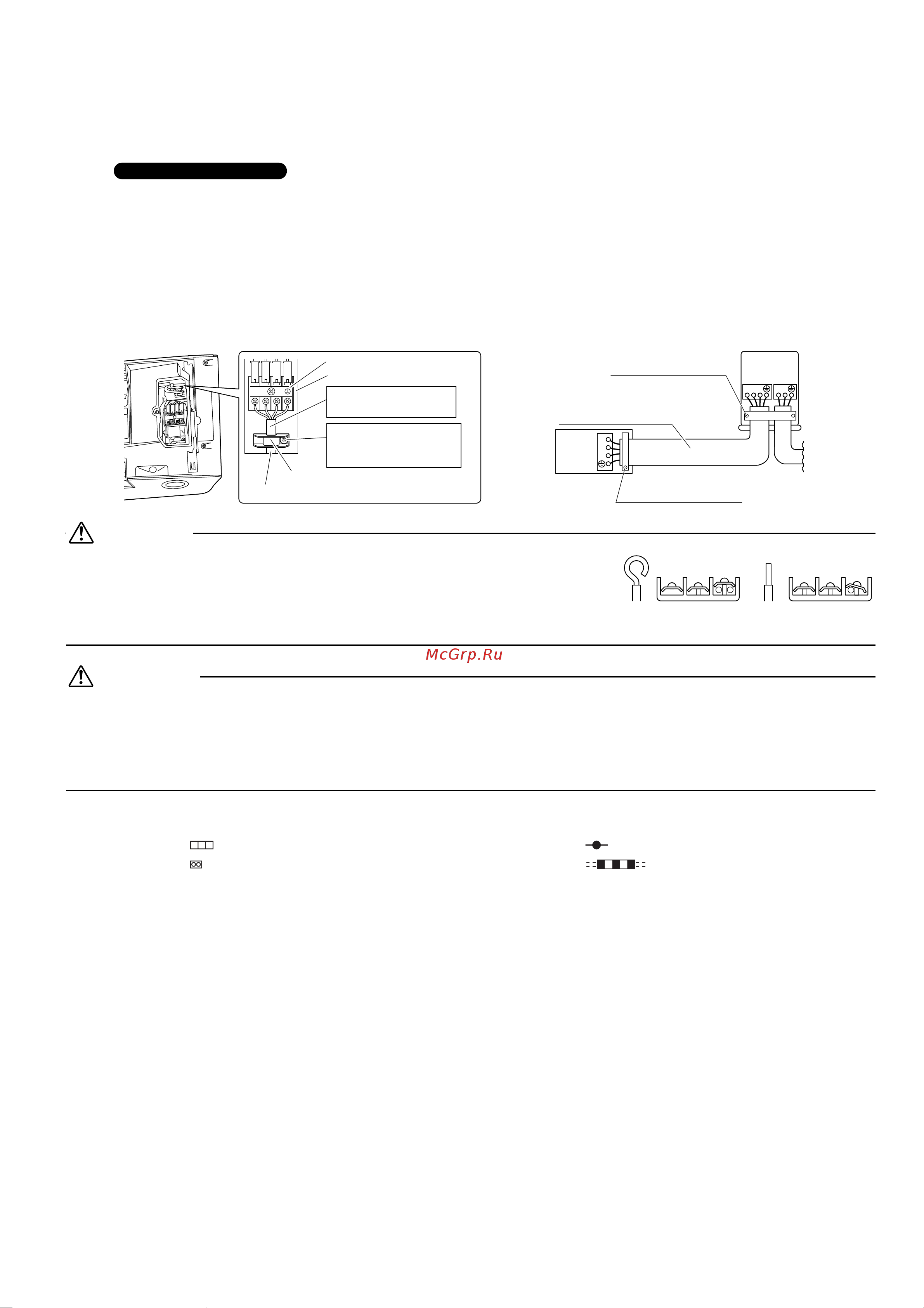Daikin FTXJ25LV1BW [13/16] Strip wire ends 15mm 2 match wire colours with terminal numbers on indoor and outdoor unit s terminal blocks and firmly screw wires to the corresponding terminals 3 connect the earth wires to the corresponding terminals 4 pull wires to make sure that they are securely latched up then retain wires with wire retainer 5 in case of connecting to an adapter system run the remote controller cable and attach the s21 6 shape the wires so that the service lid fits securely then close service lid