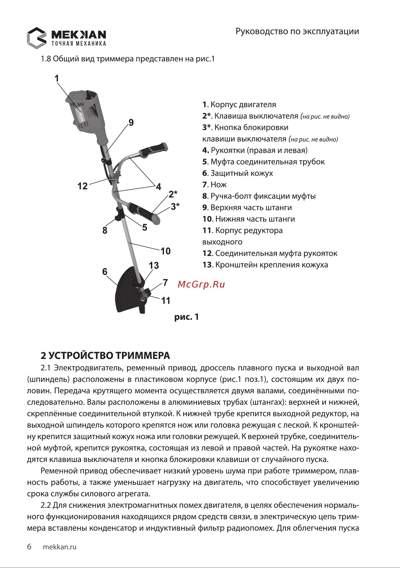 MEKKAN MK12052 [6/16] Устройство триммера