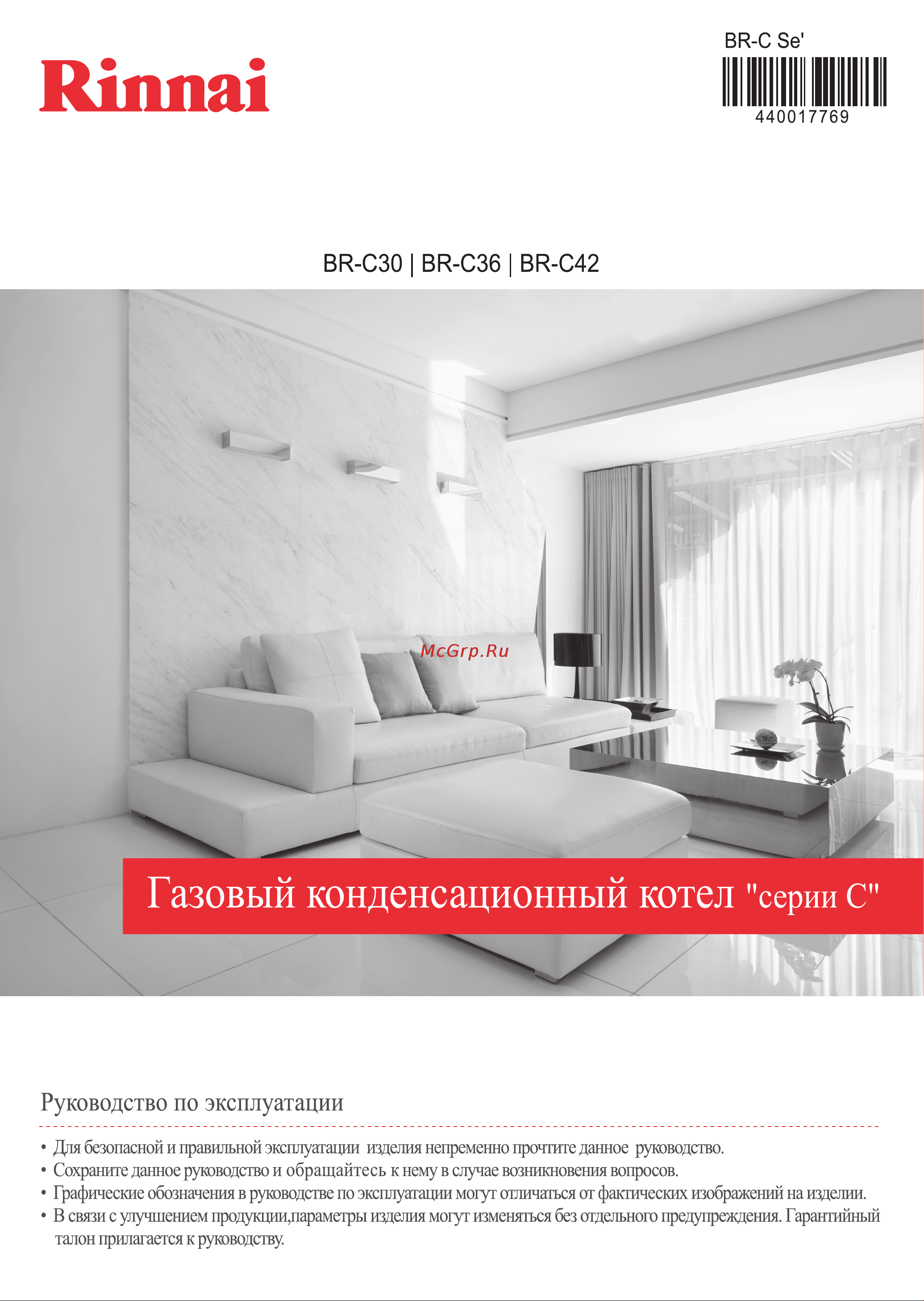 Rinnai BR-C42 Инструкция по эксплуатации онлайн