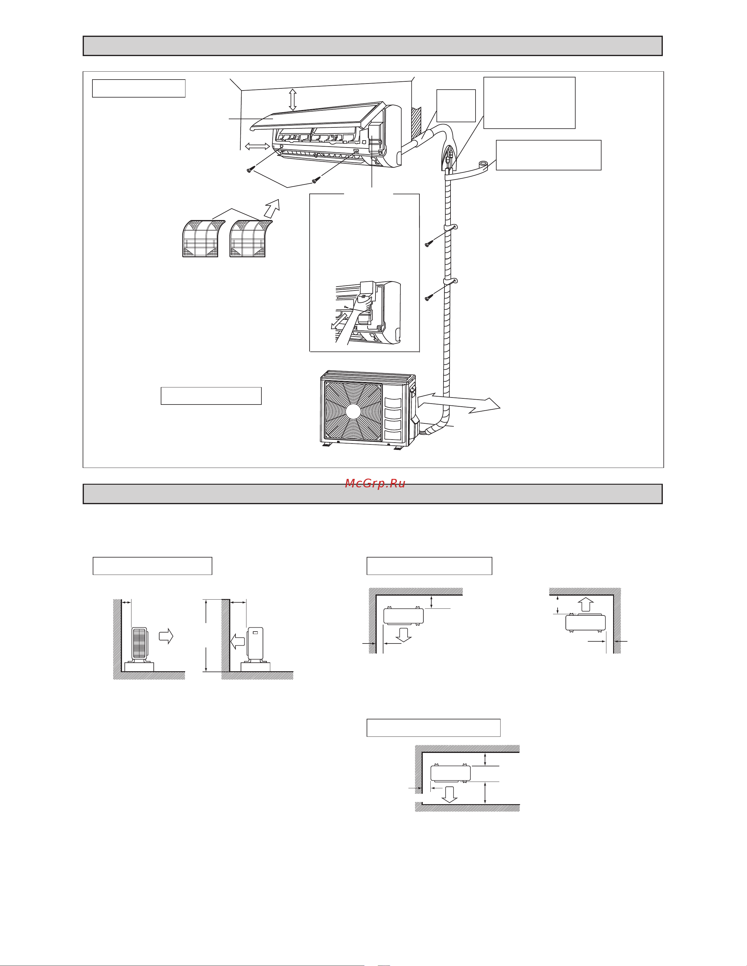 Daikin FTXN25LV1B [8/26] Wall facing one side walls facing two sides