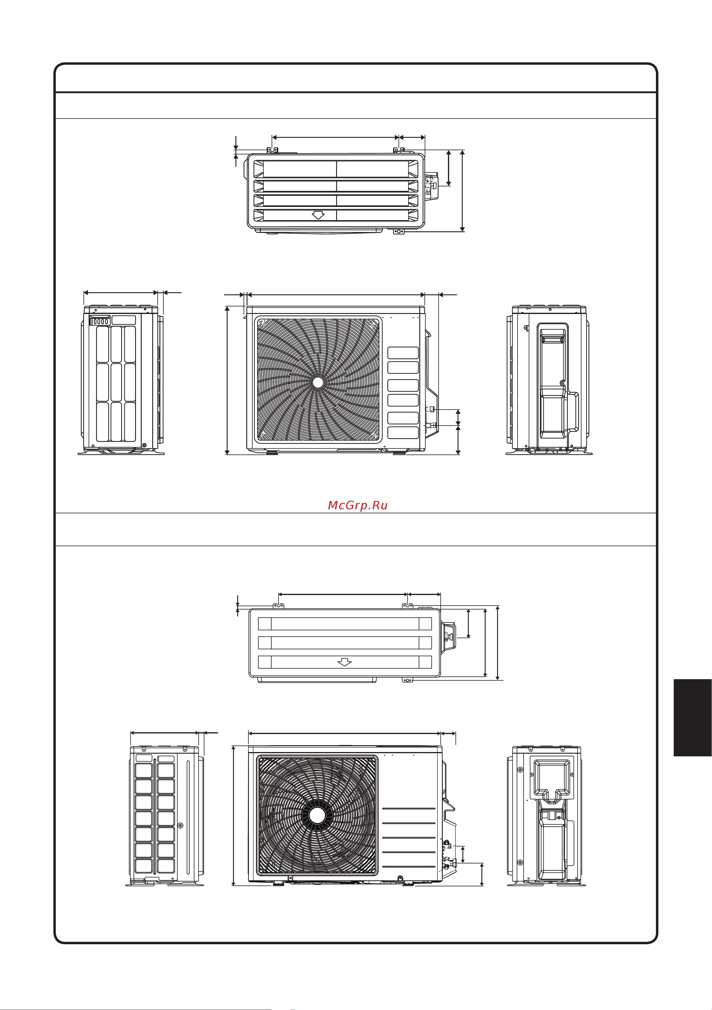 Daikin FTXC60BV1B [229/320] Omtrek afmeting