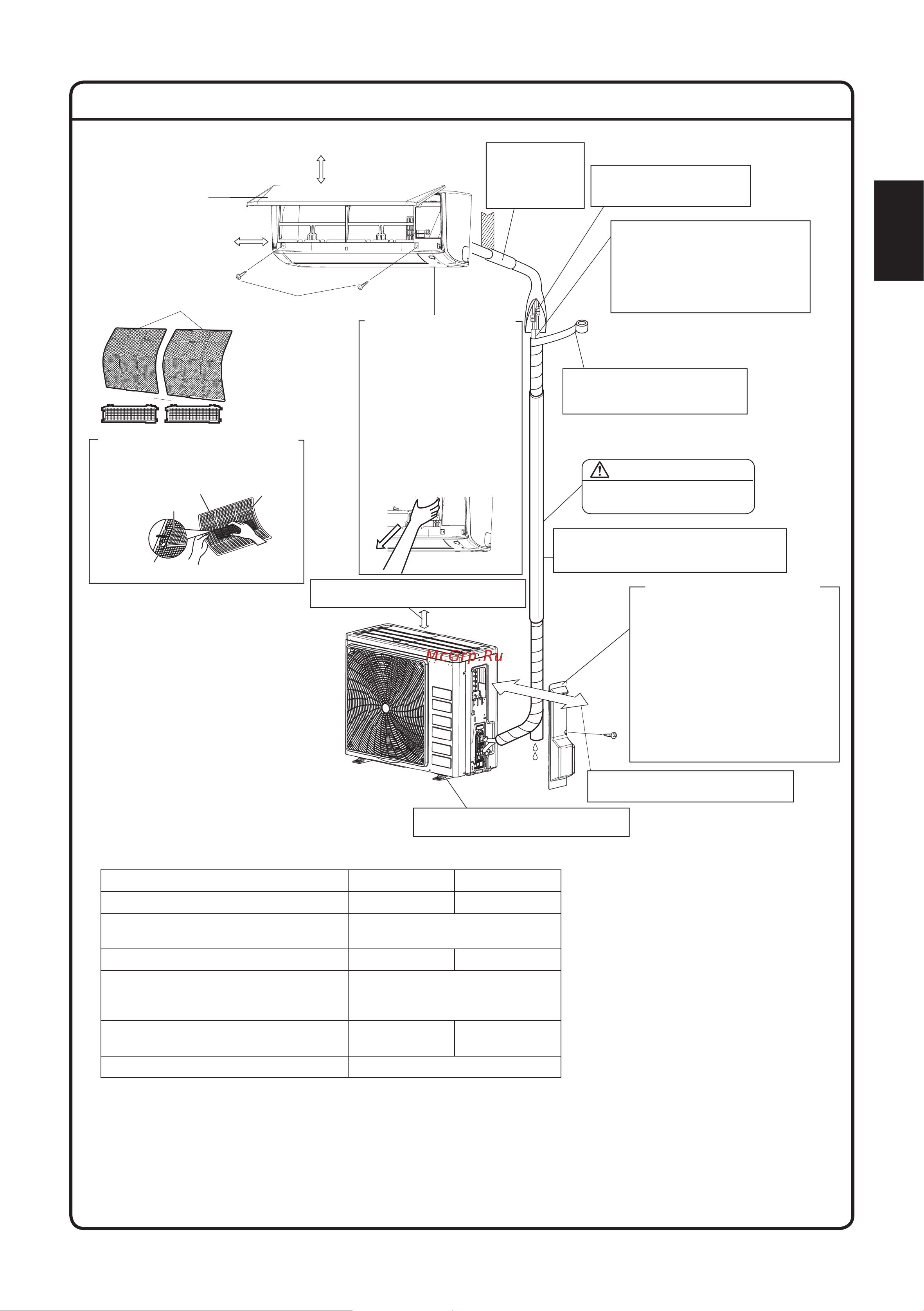 Daikin FTXC60BV1B [41/320] Disegni di installazione unità interna esterna
