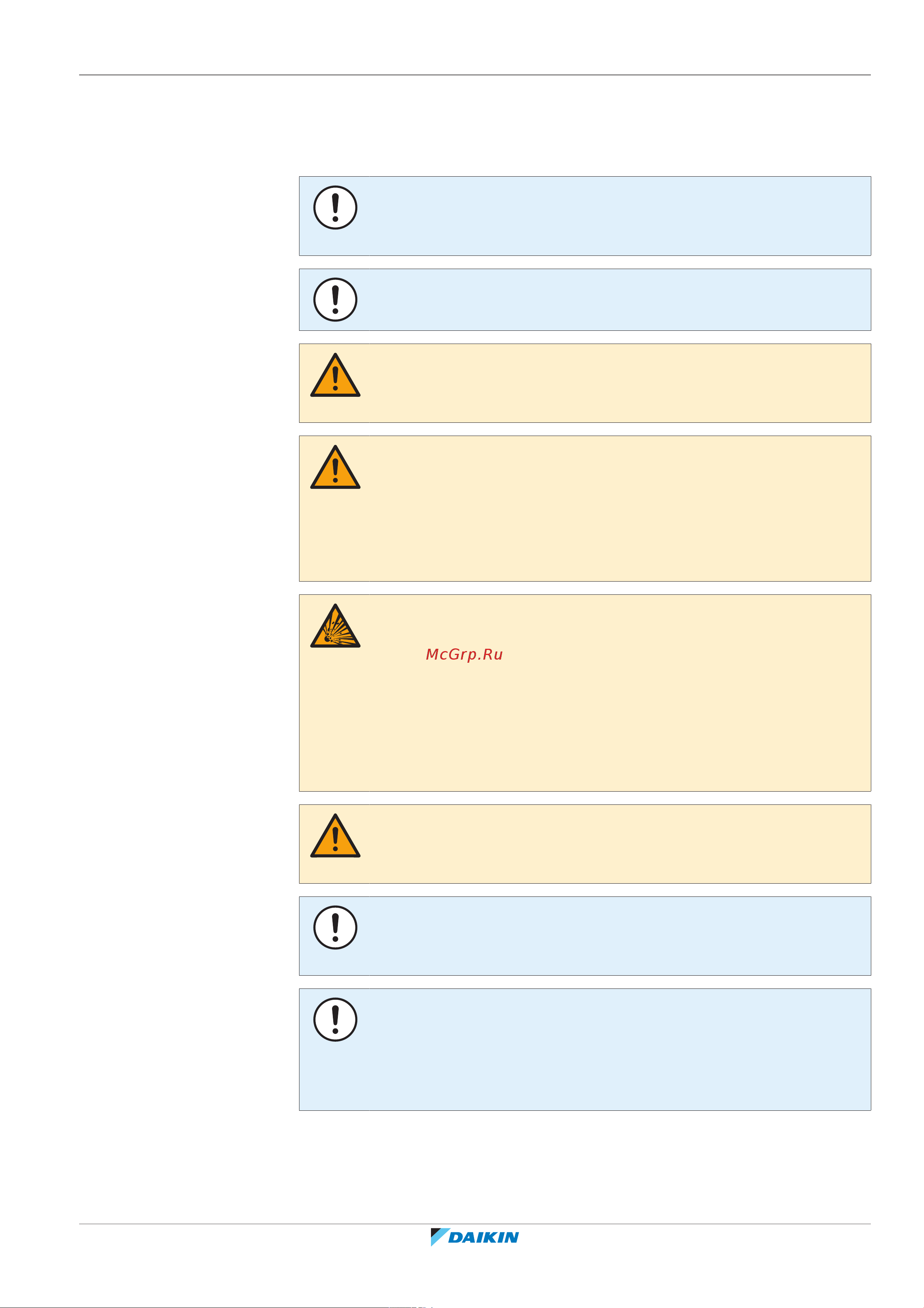 Daikin ARXTP25R2V1B [11/68] General safety precautions
