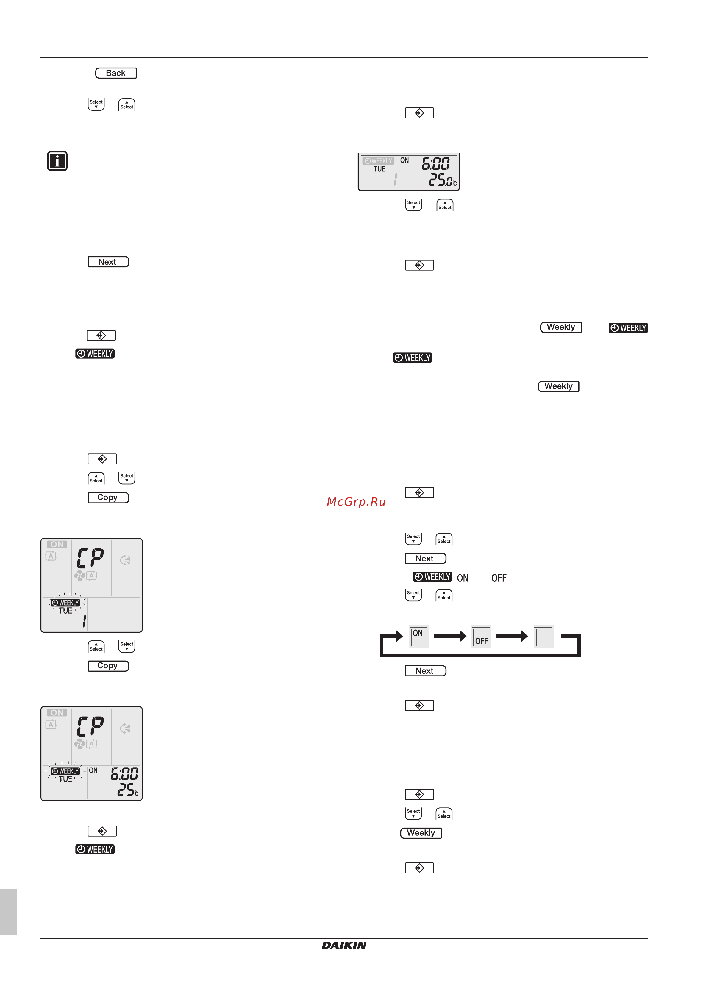 Daikin FTXTA30B2V1BW [12/20] Operation