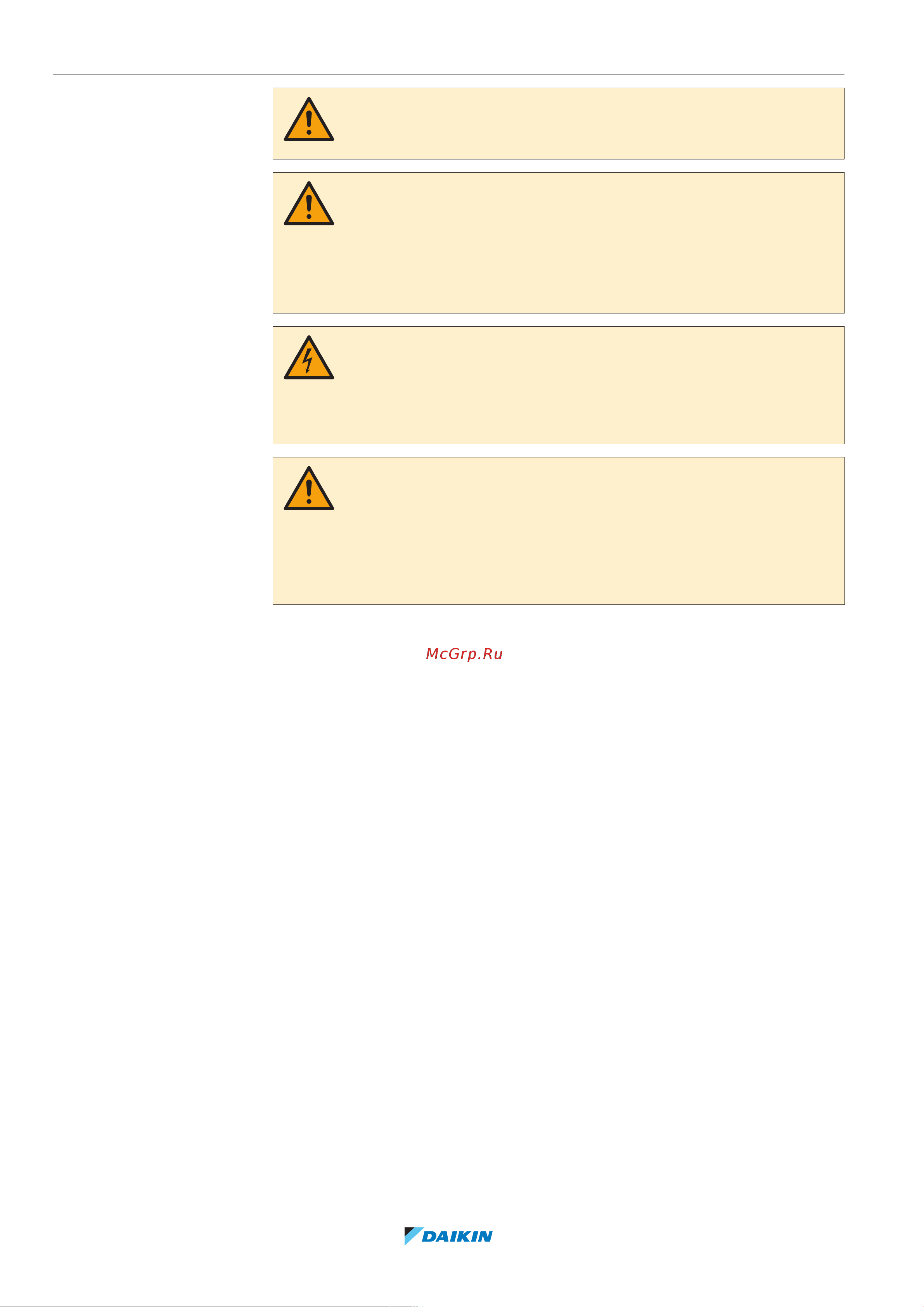 Daikin FTXTA30B2V1BW [10/60] User safety instructions