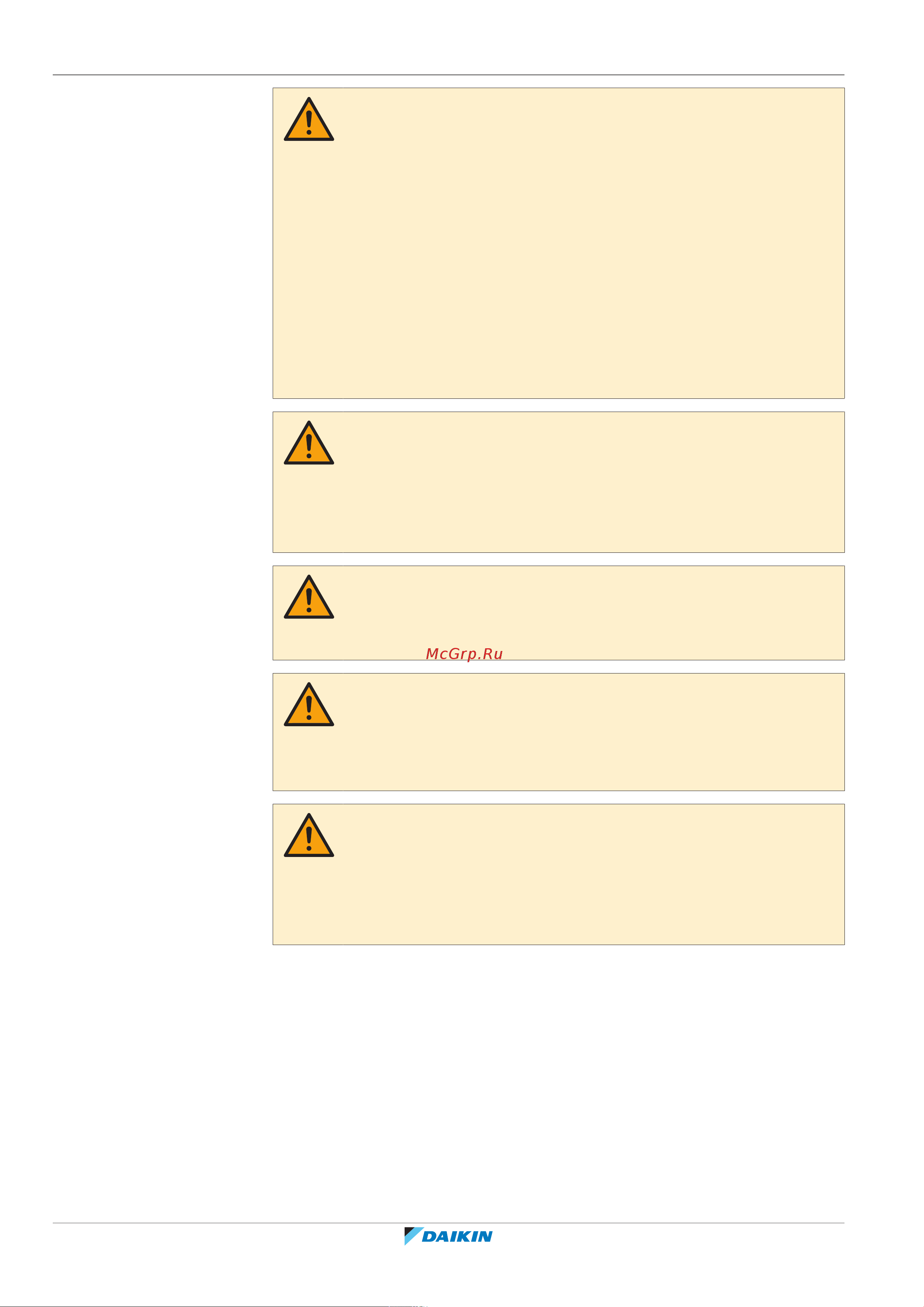 Daikin FTXTA30B2V1BB [8/60] User safety instructions
