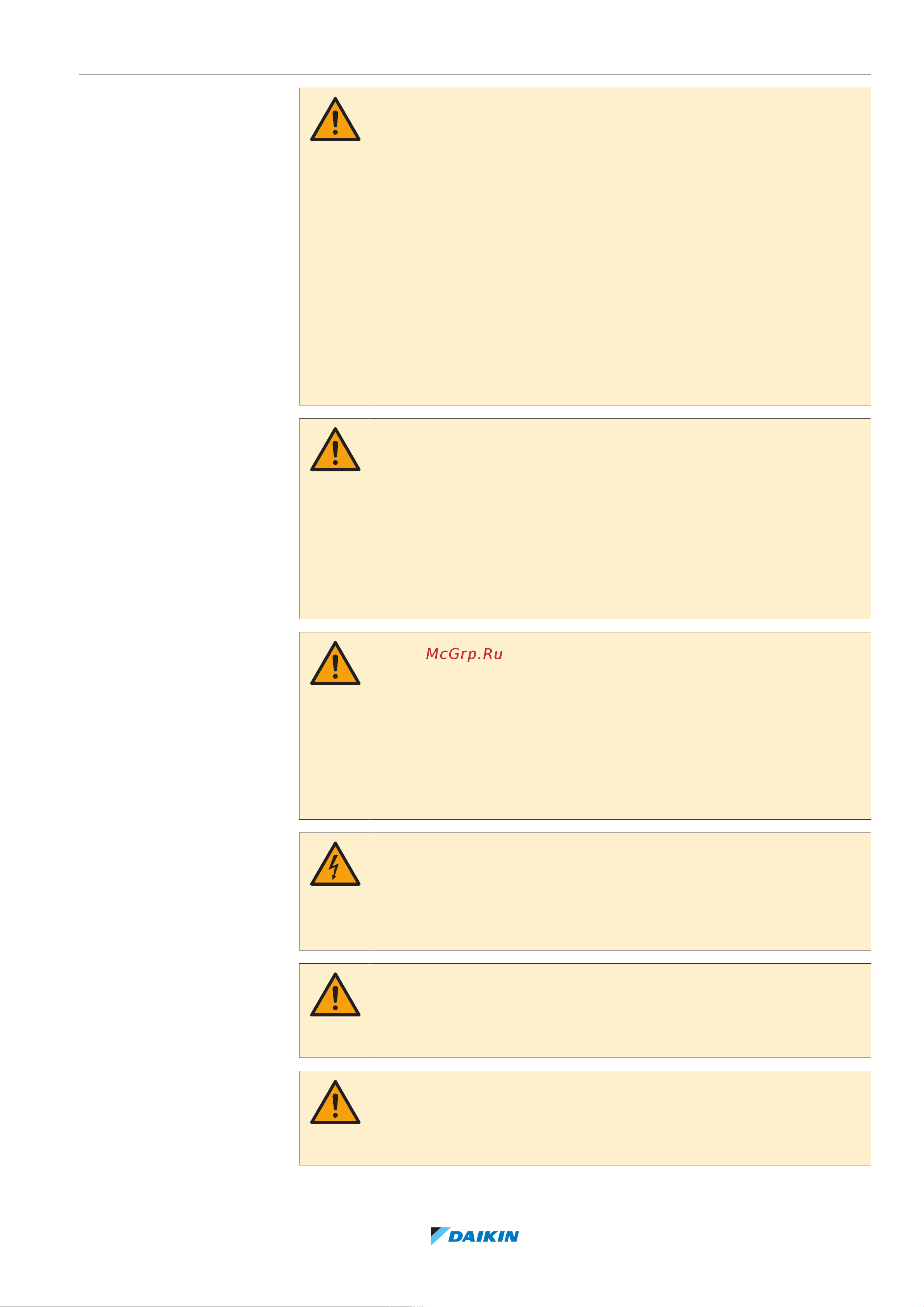 Daikin FTXTA30B2V1BW [9/60] User safety instructions