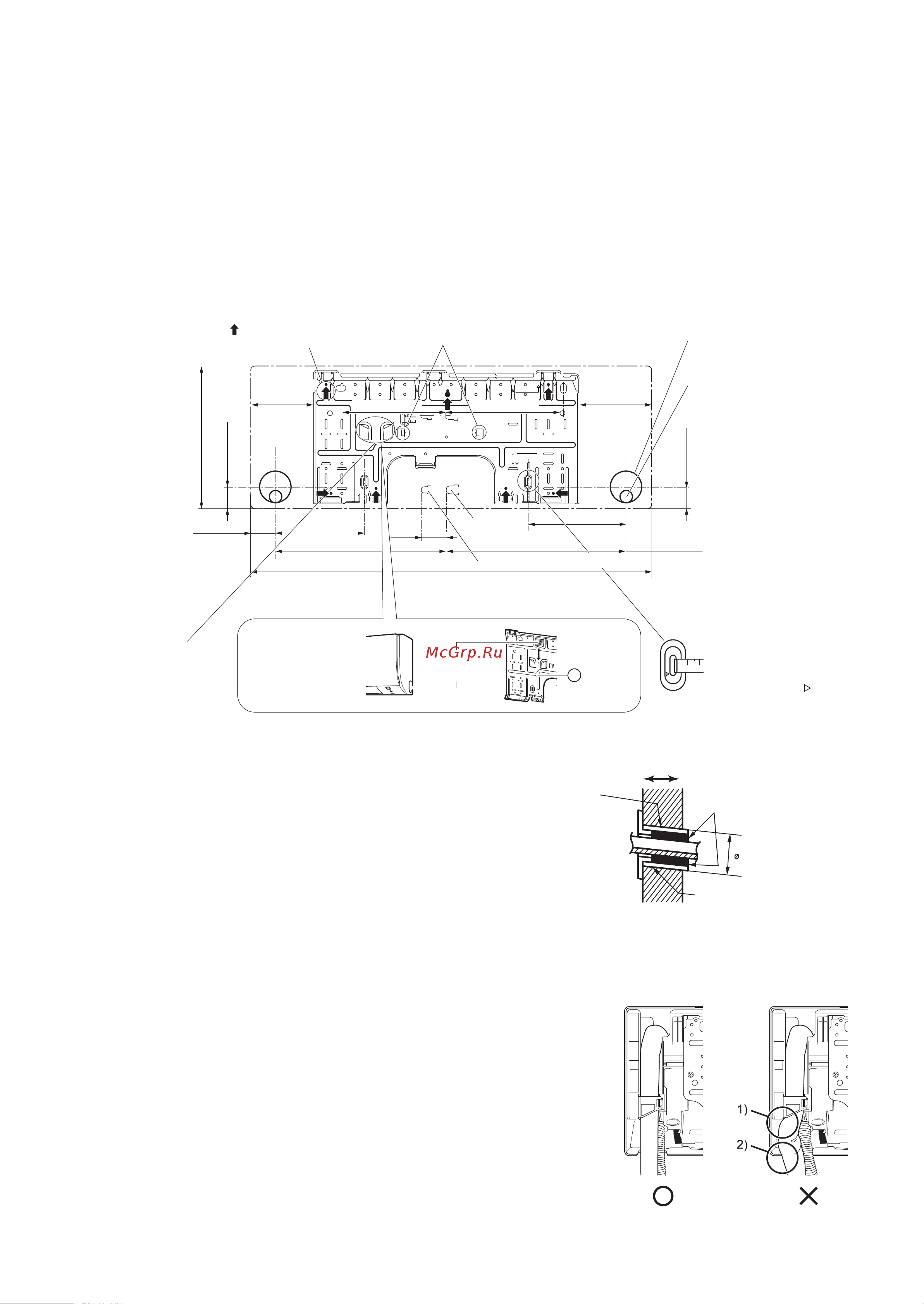 Daikin ATX35KV1B [8/16] Сверление отверстия в стене и монтаж заделываемой в стену трубы