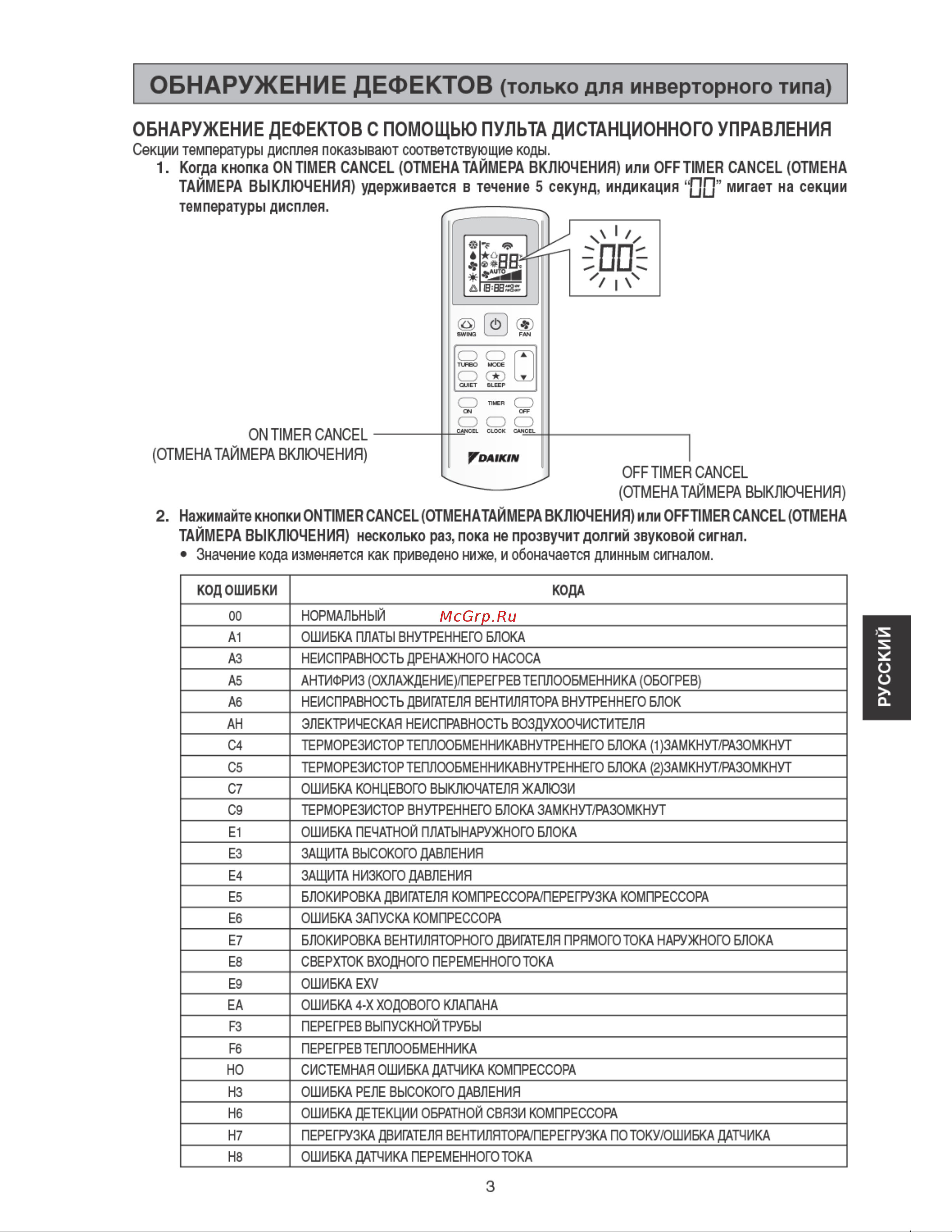Daikin FTYN60LV1B [29/48] Русский