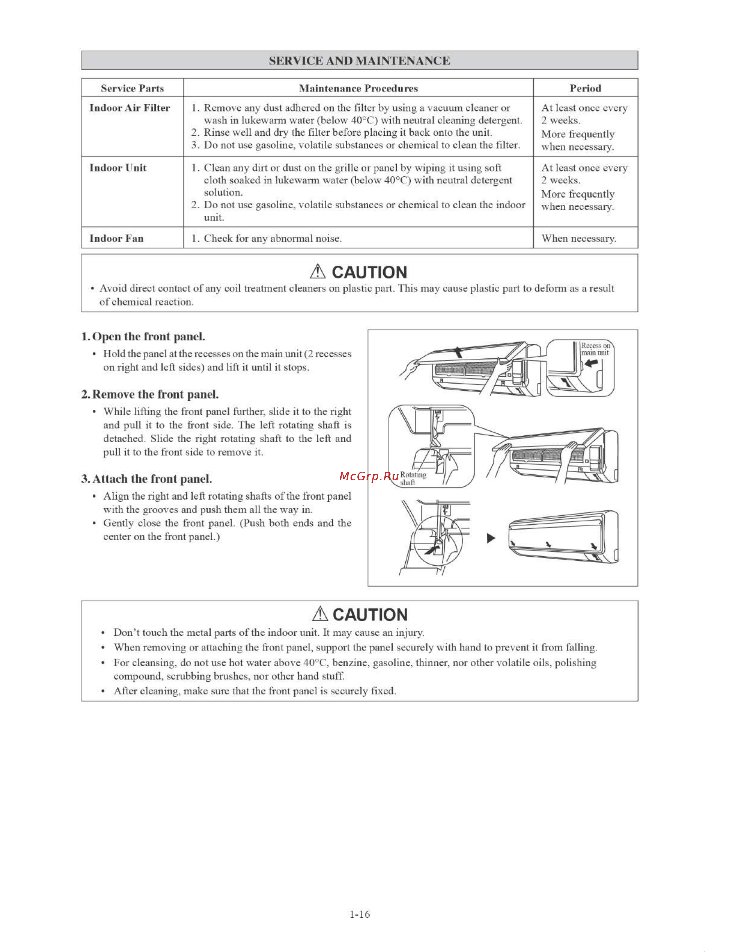 Daikin FTYN50LV1B [18/152] A caution