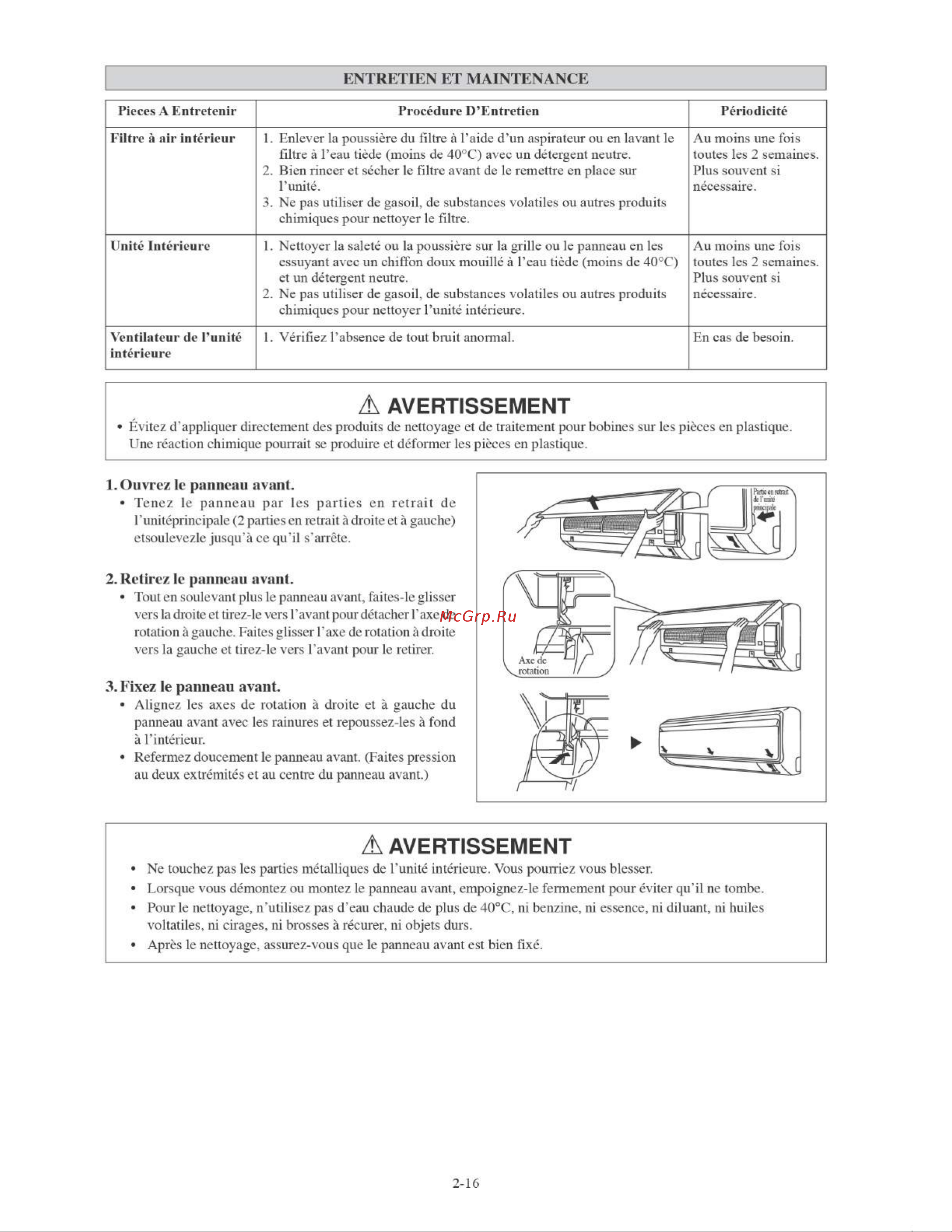 Daikin FTYN35LV1B [36/152] A avertissement