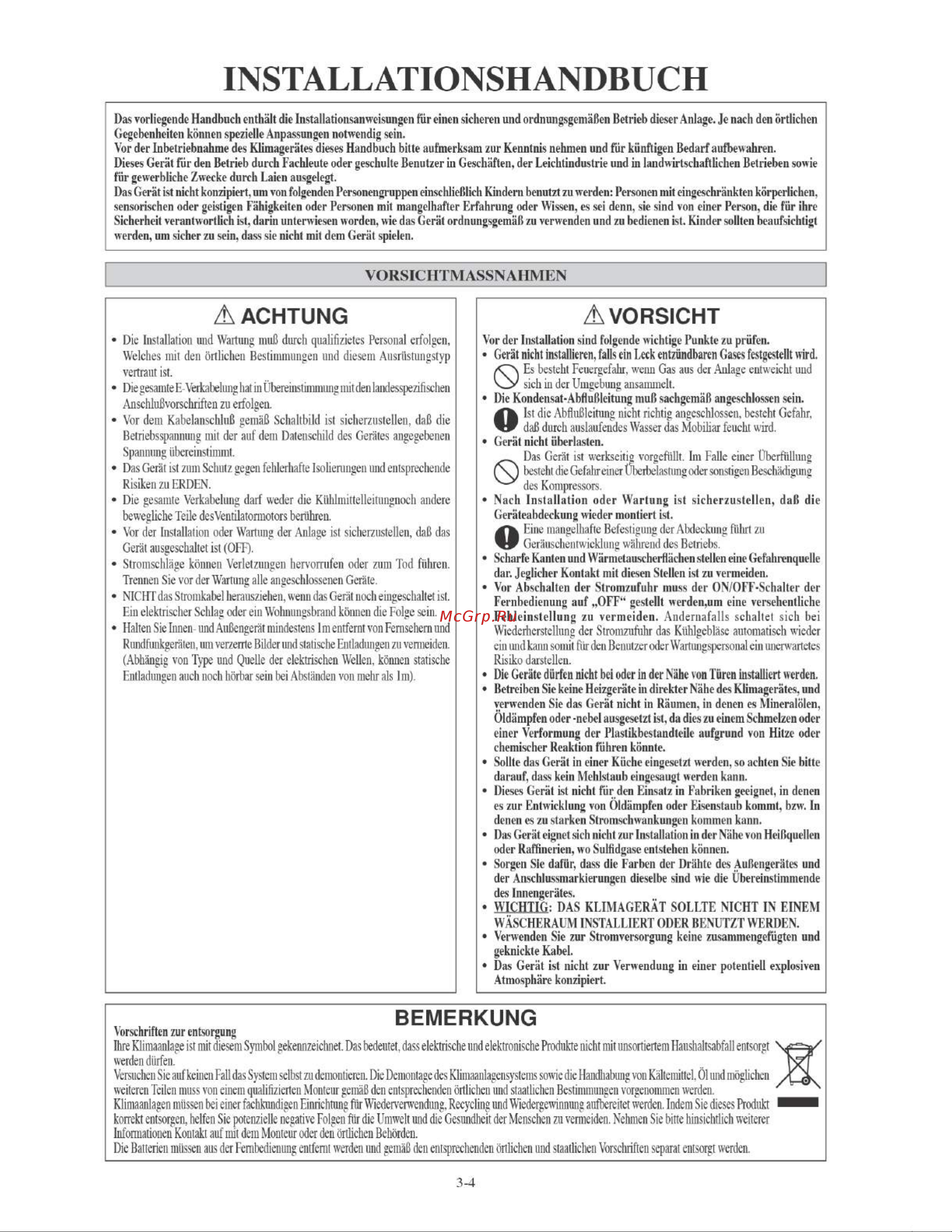 Daikin FTYN35LV1B [42/152] Installationshandbuch