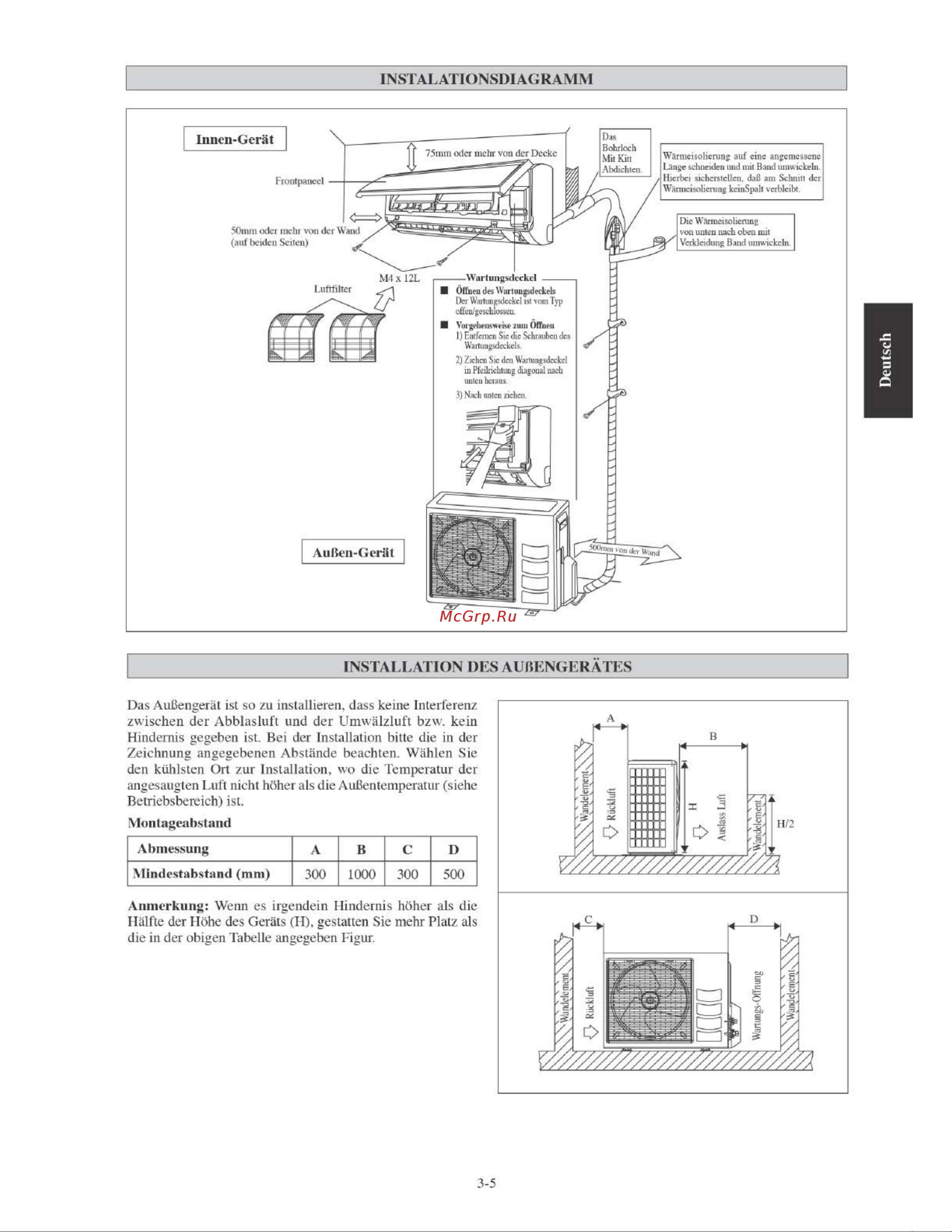 Daikin FTYN35LV1B [43/152] Deutsch