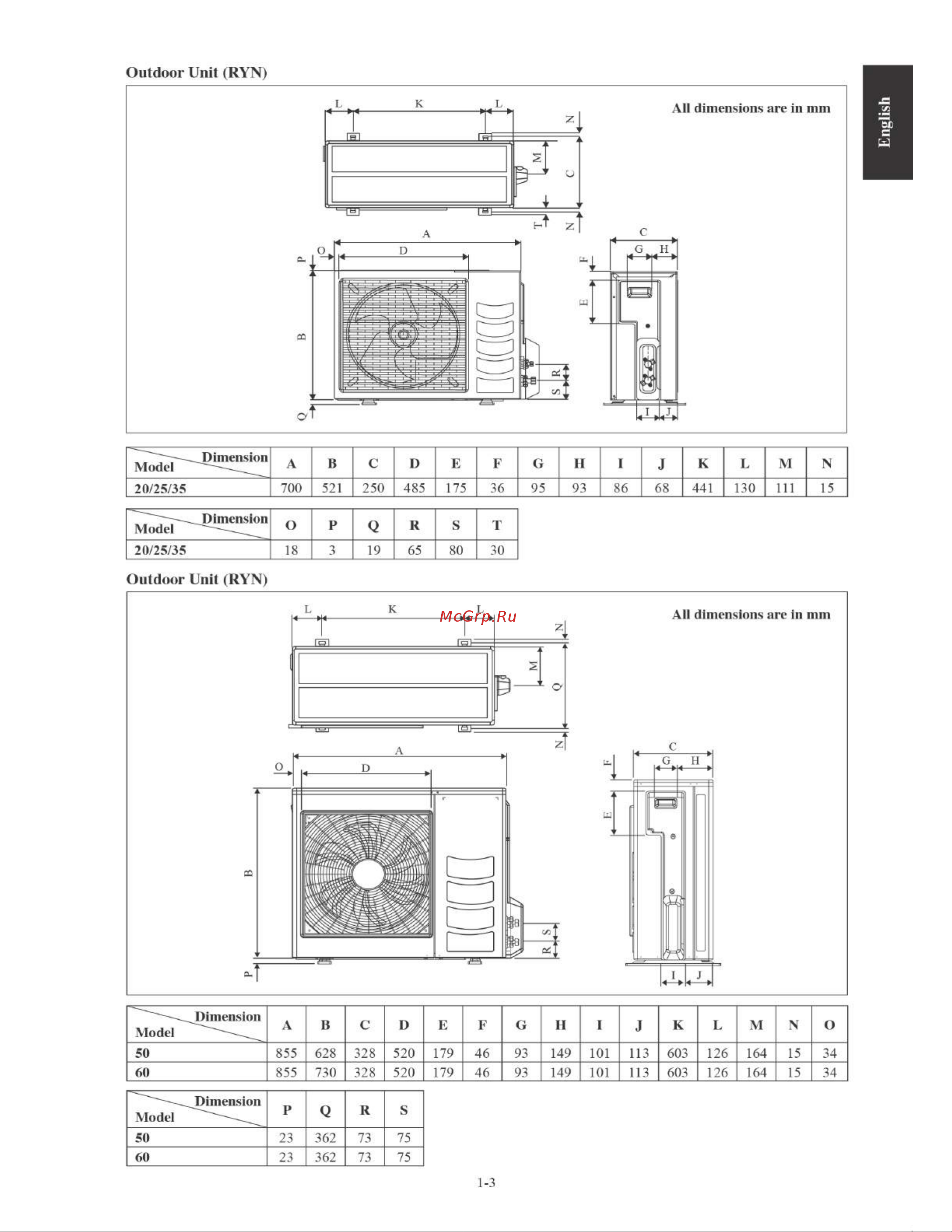 Daikin FTYN25LV1B [5/152] Outdoor unit ryn