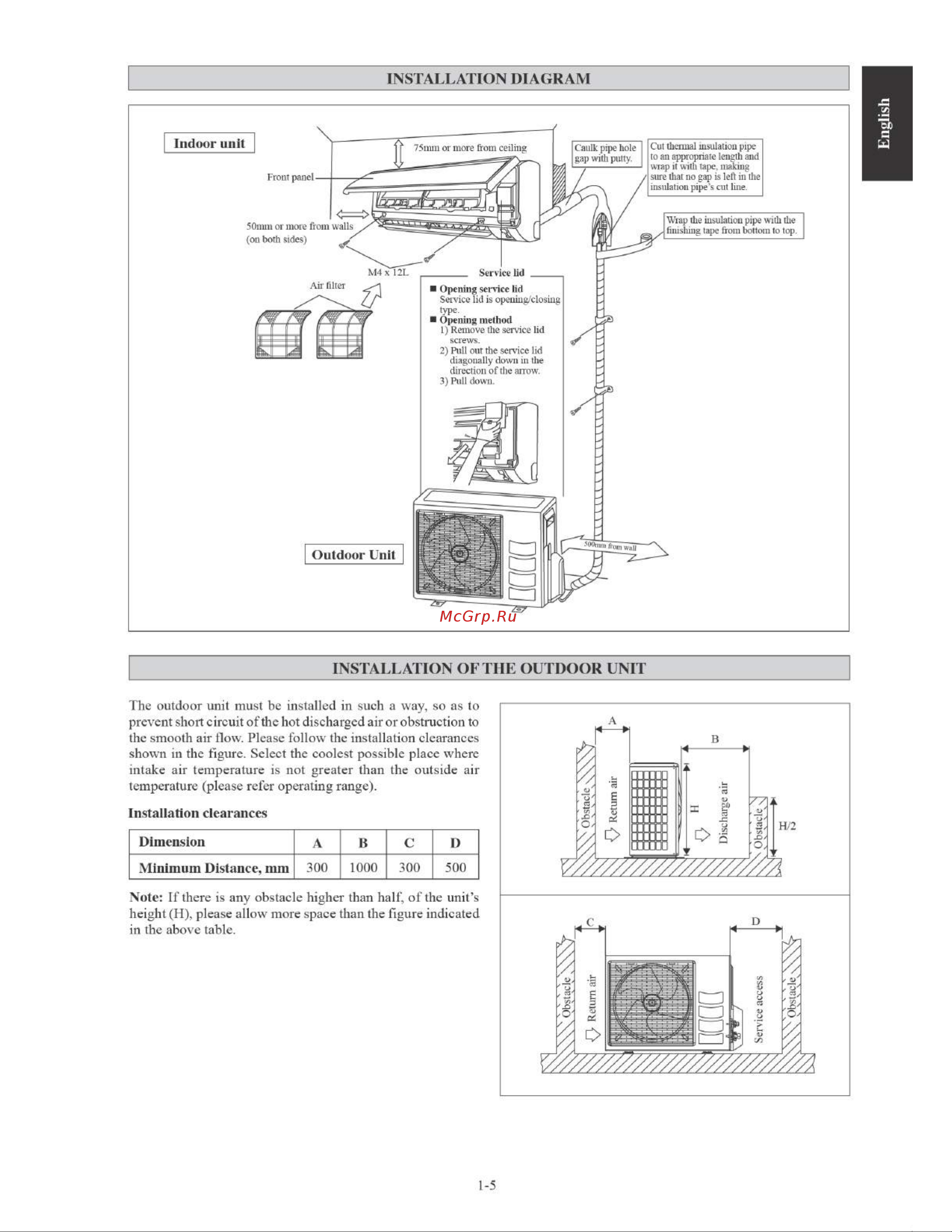 Daikin FTYN35LV1B [7/152] Installation diagram