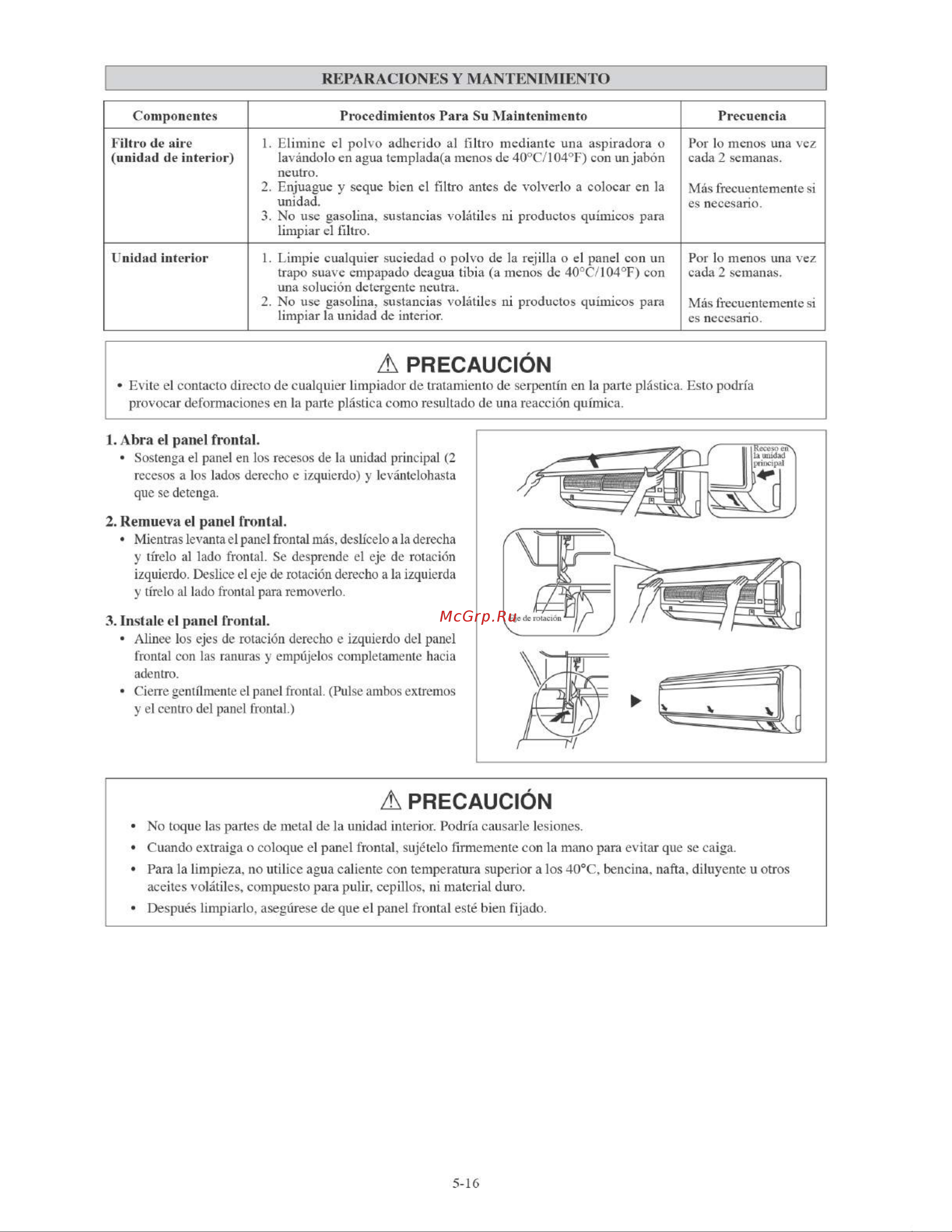 Daikin FTYN35LV1B [90/152] A precaución