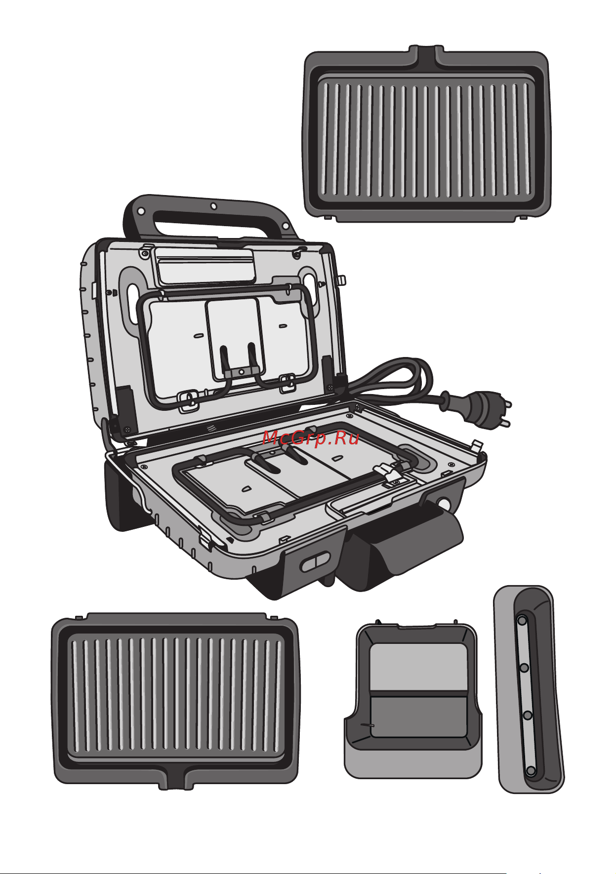 Tefal GRILL ULTRACOMPACT 600 GC305 Руководство пользователя онлайн [2/8] 604153