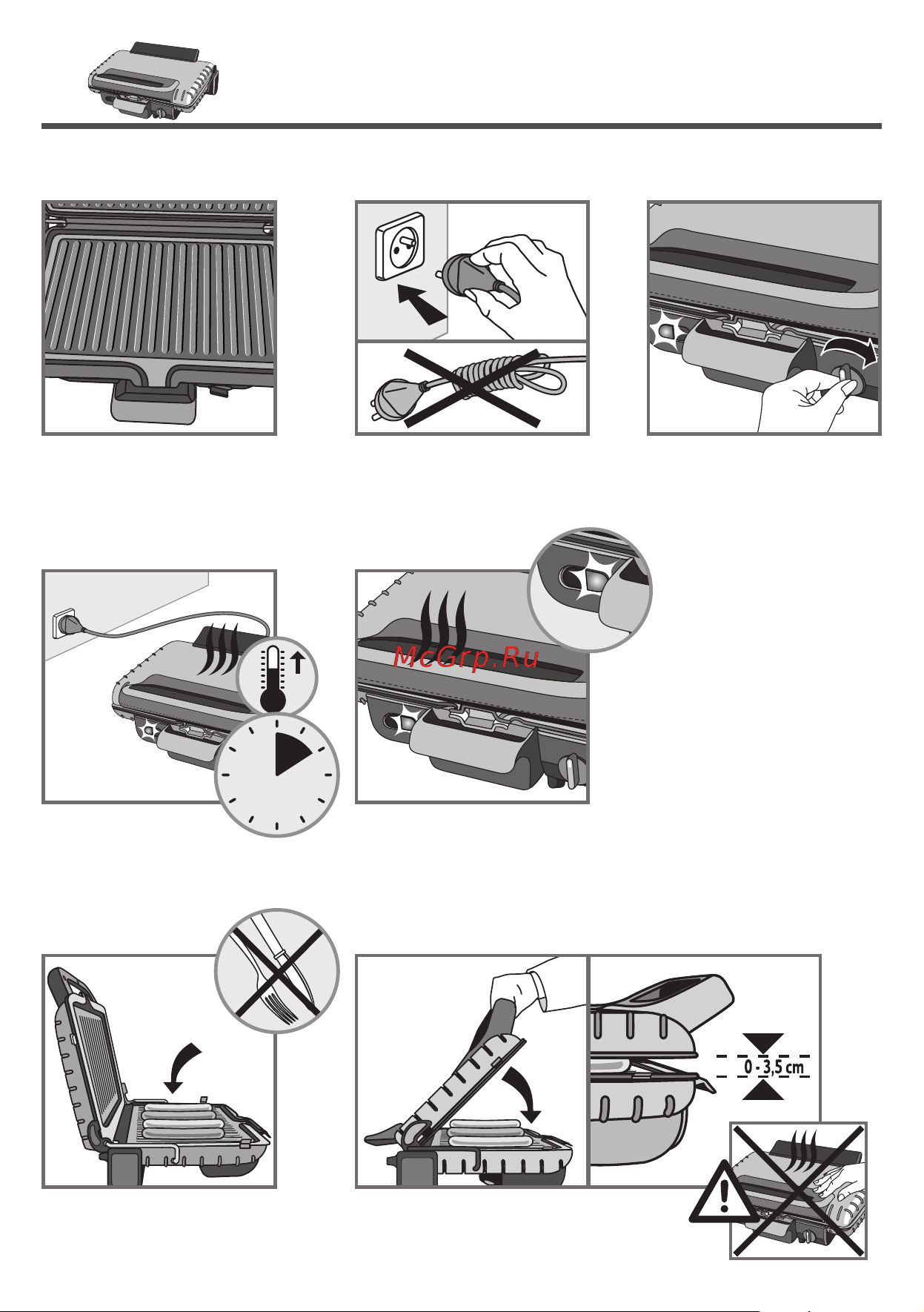 Tefal GRILL ULTRACOMPACT 600 GC305 Руководство пользователя онлайн [4/8] 604153