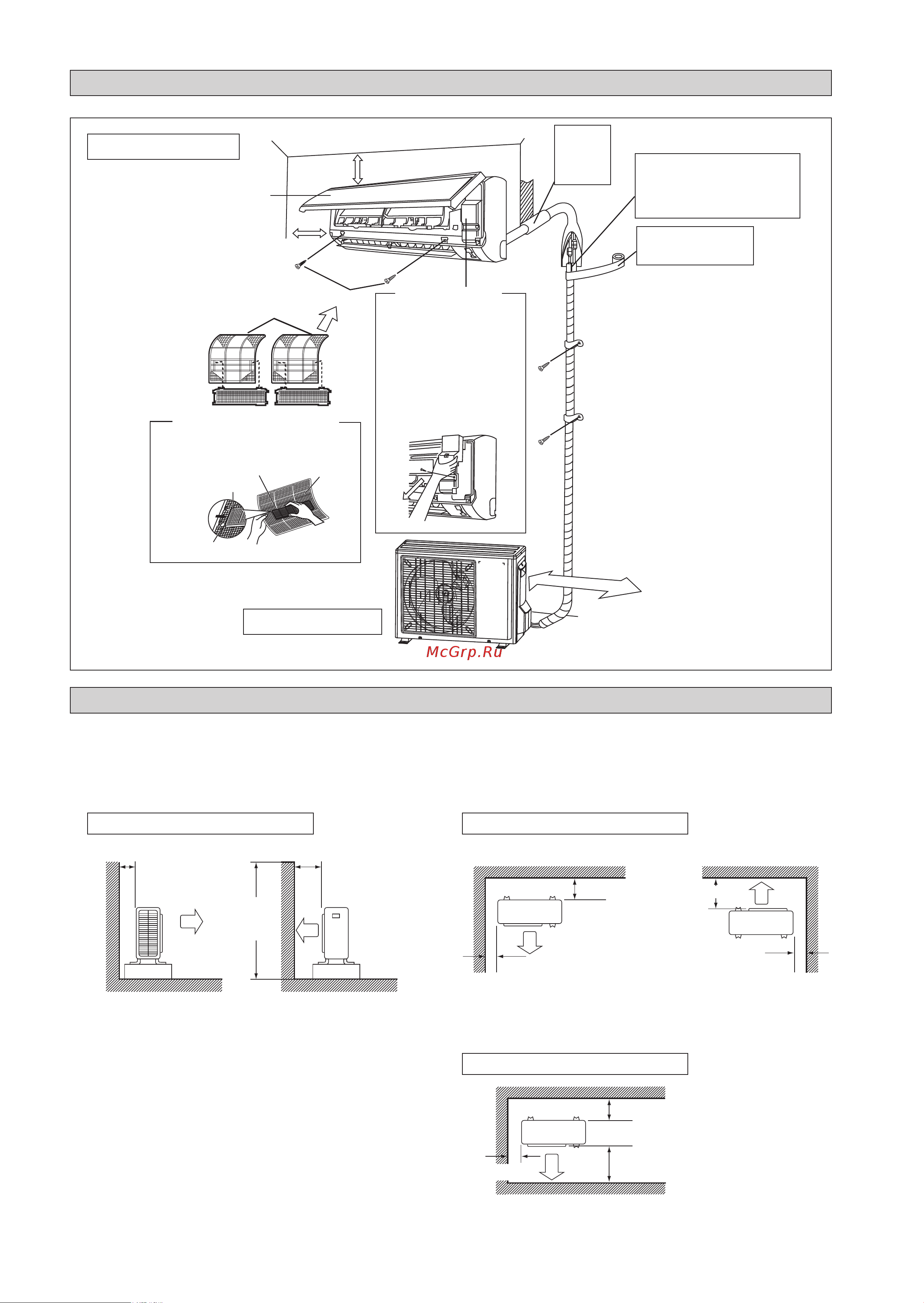 Daikin ARXC35AV1B9 [128/172] Установка наружного блока 25 35