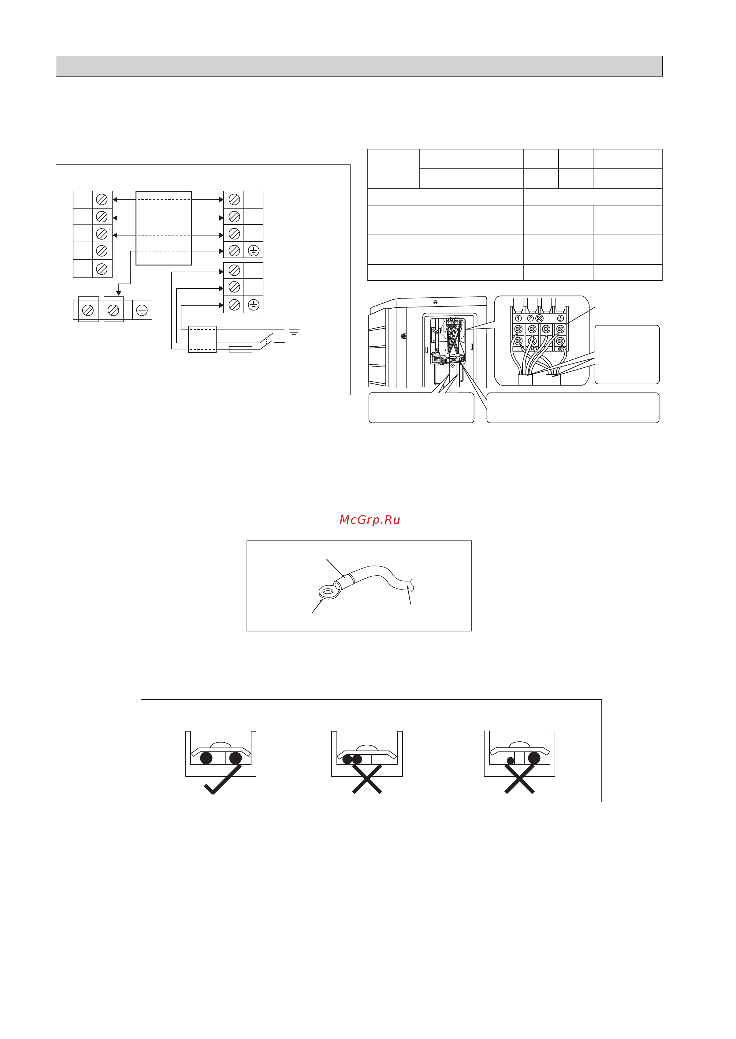 Daikin ARXC35AV1B9 [14/172] Electrical wiring connection
