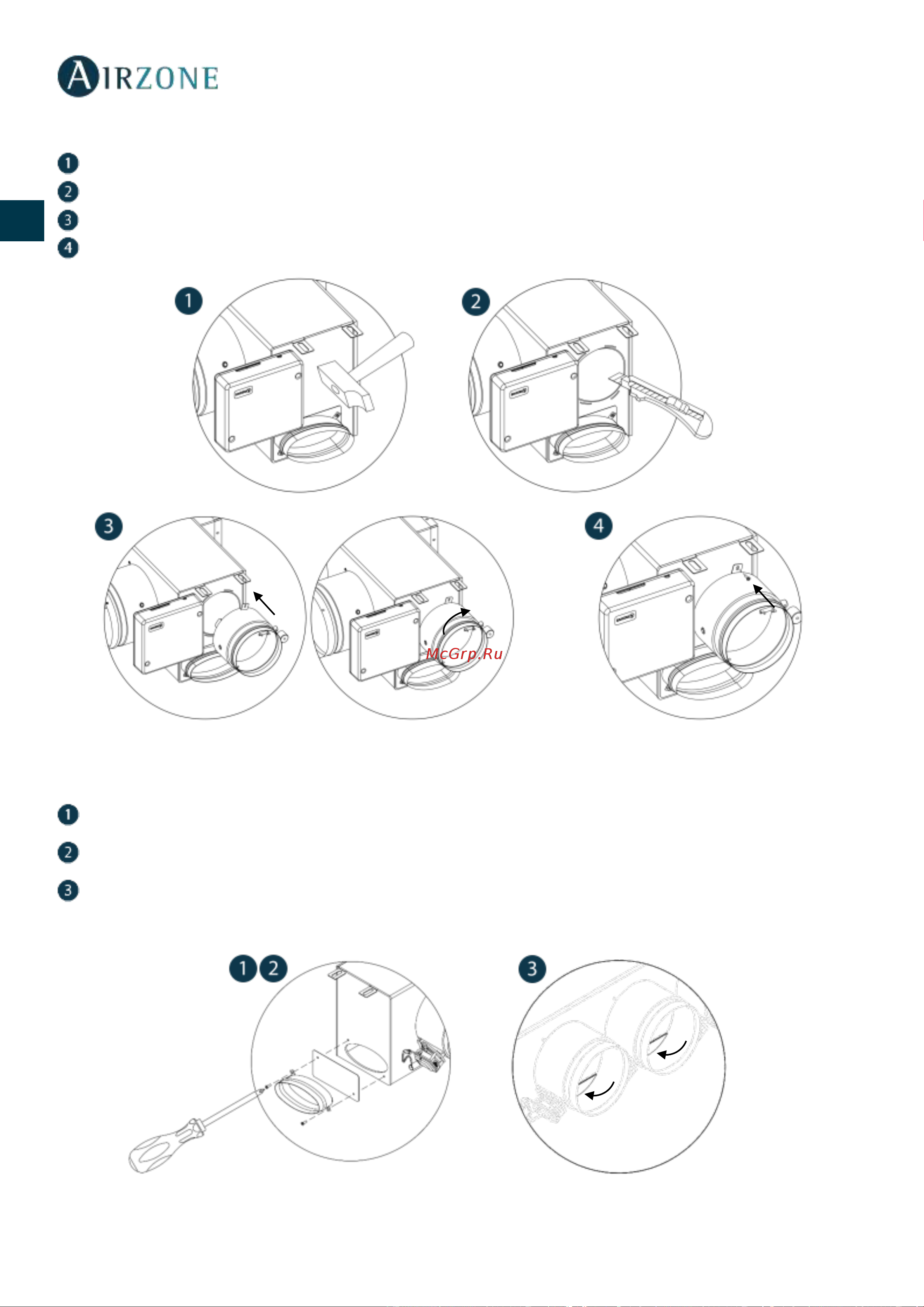 Daikin AZCE6THINKCB [12/136] Montaje de compuerta bypass