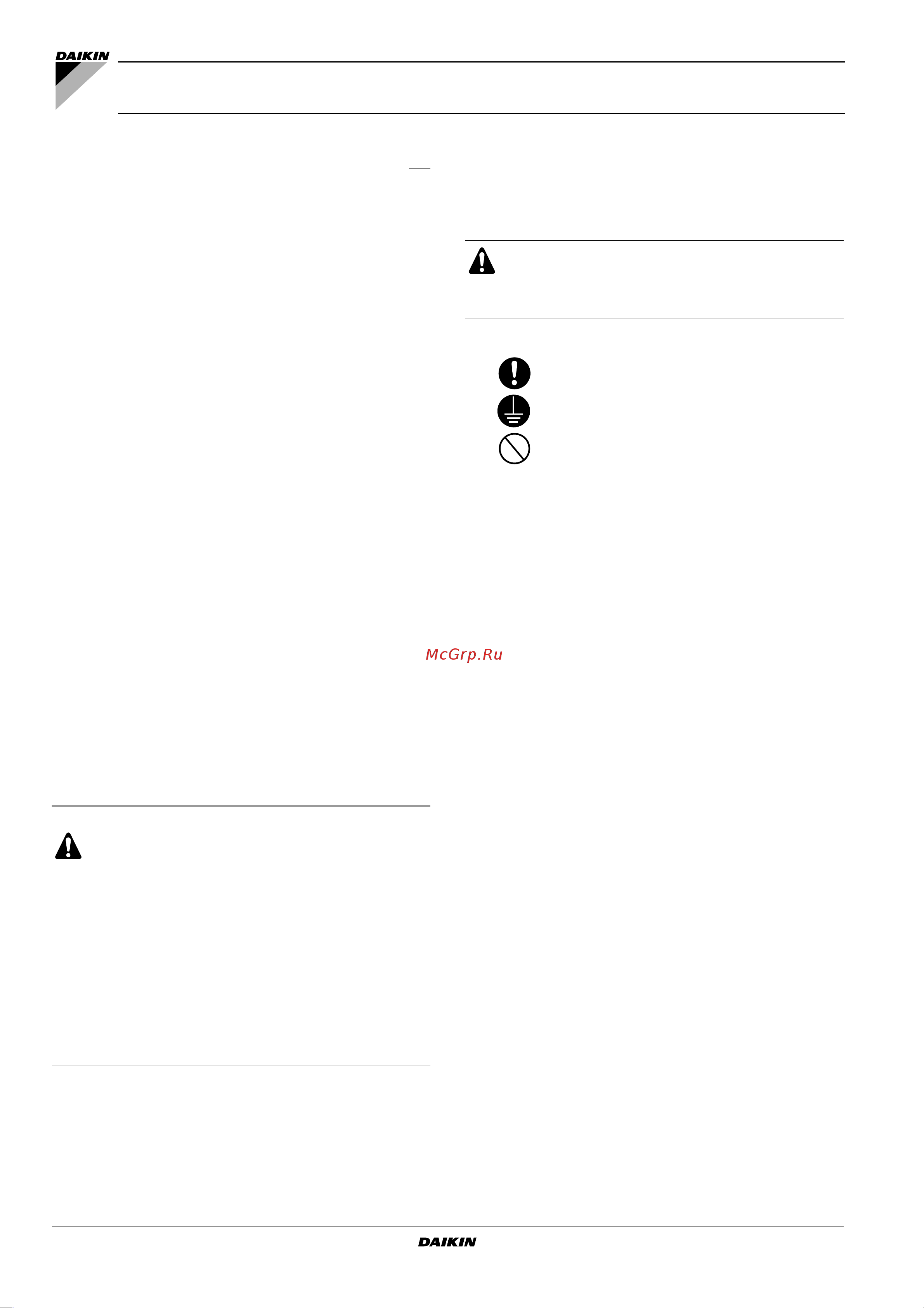 Daikin 4AMX80E7V3B [4/16] Safety precautions