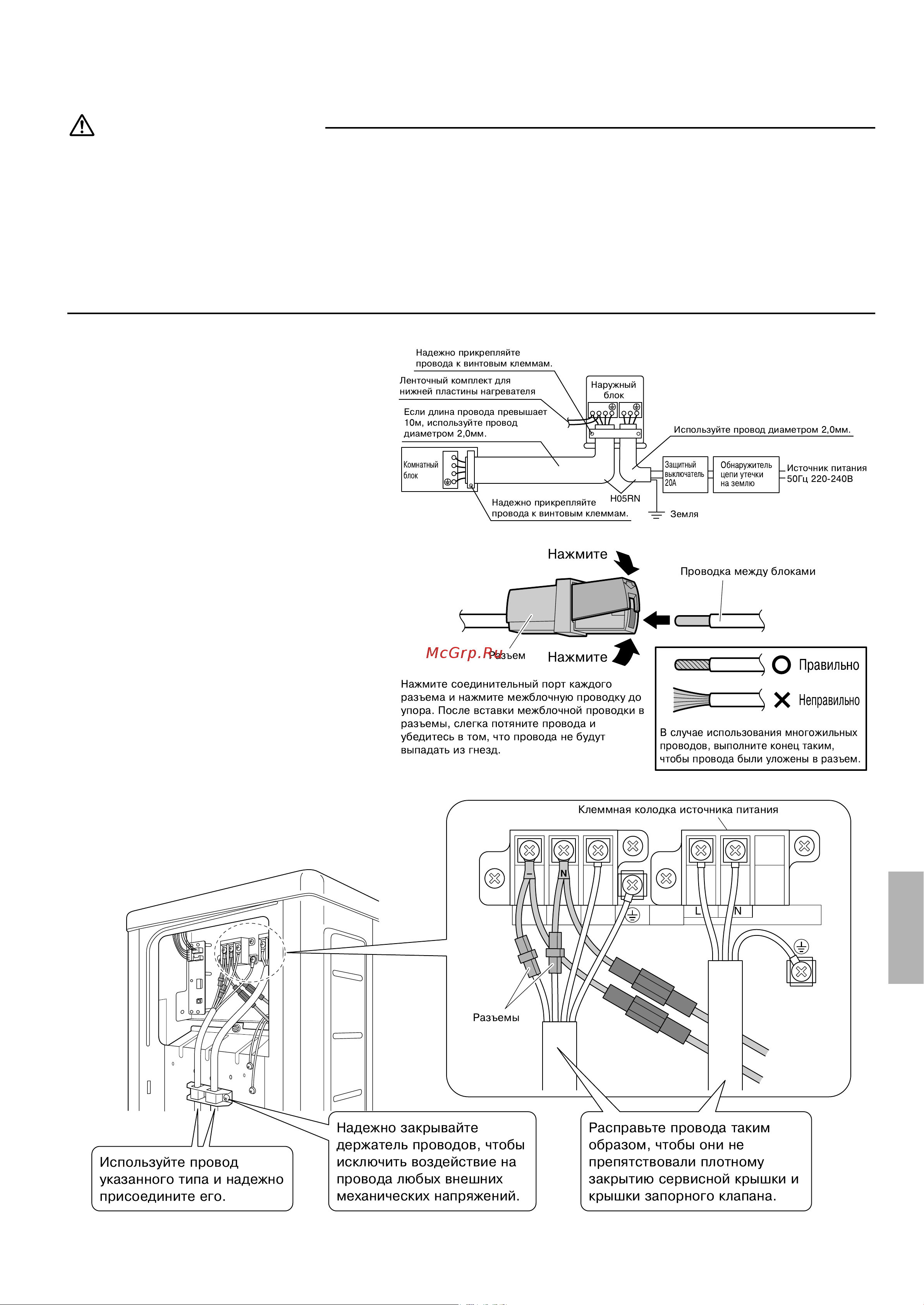 Daikin RXL35G2V1 [10/13] Элеêтропроводêа