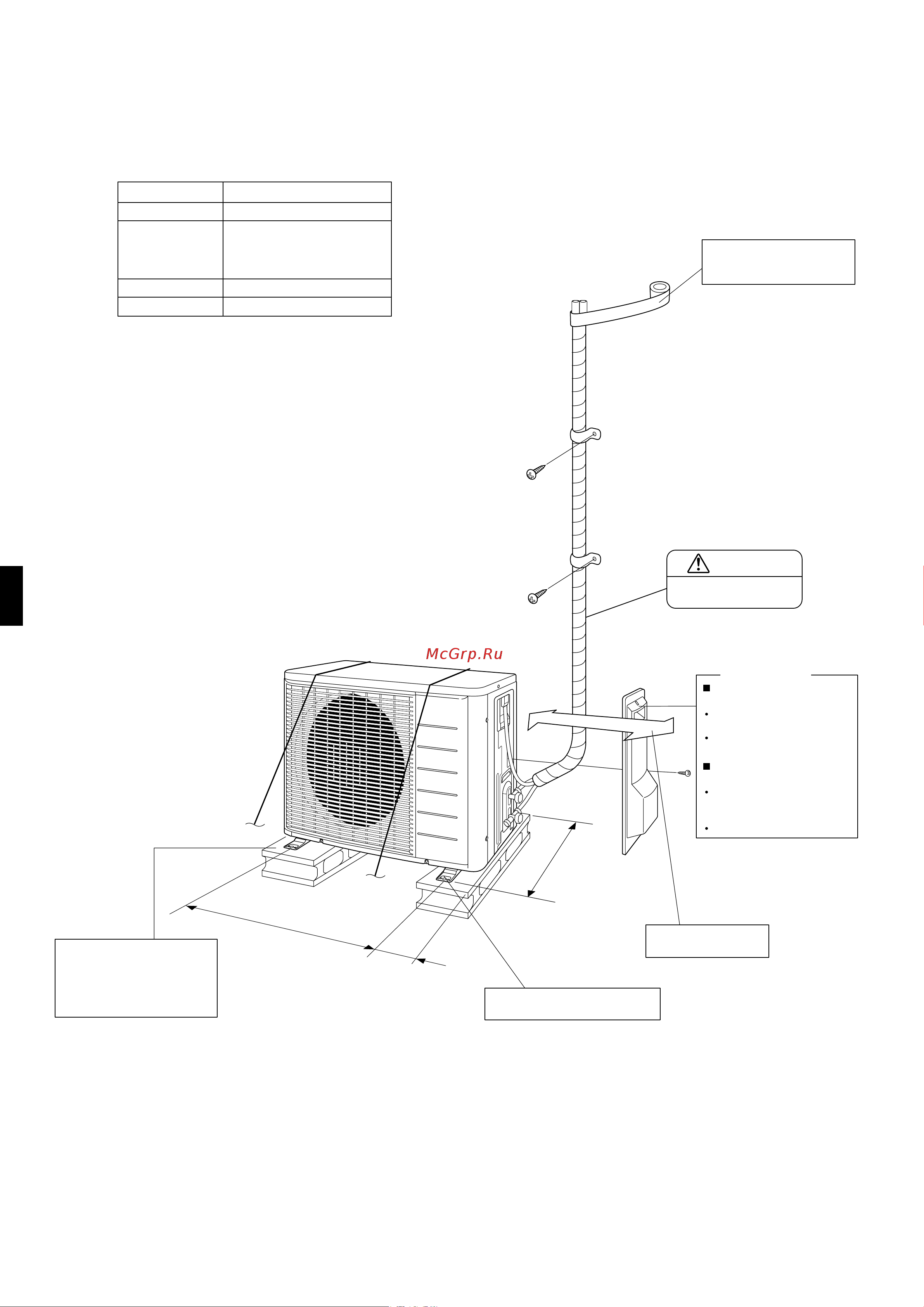 Daikin RXG25J2V1B [5/14] Outdoor unit installation drawings
