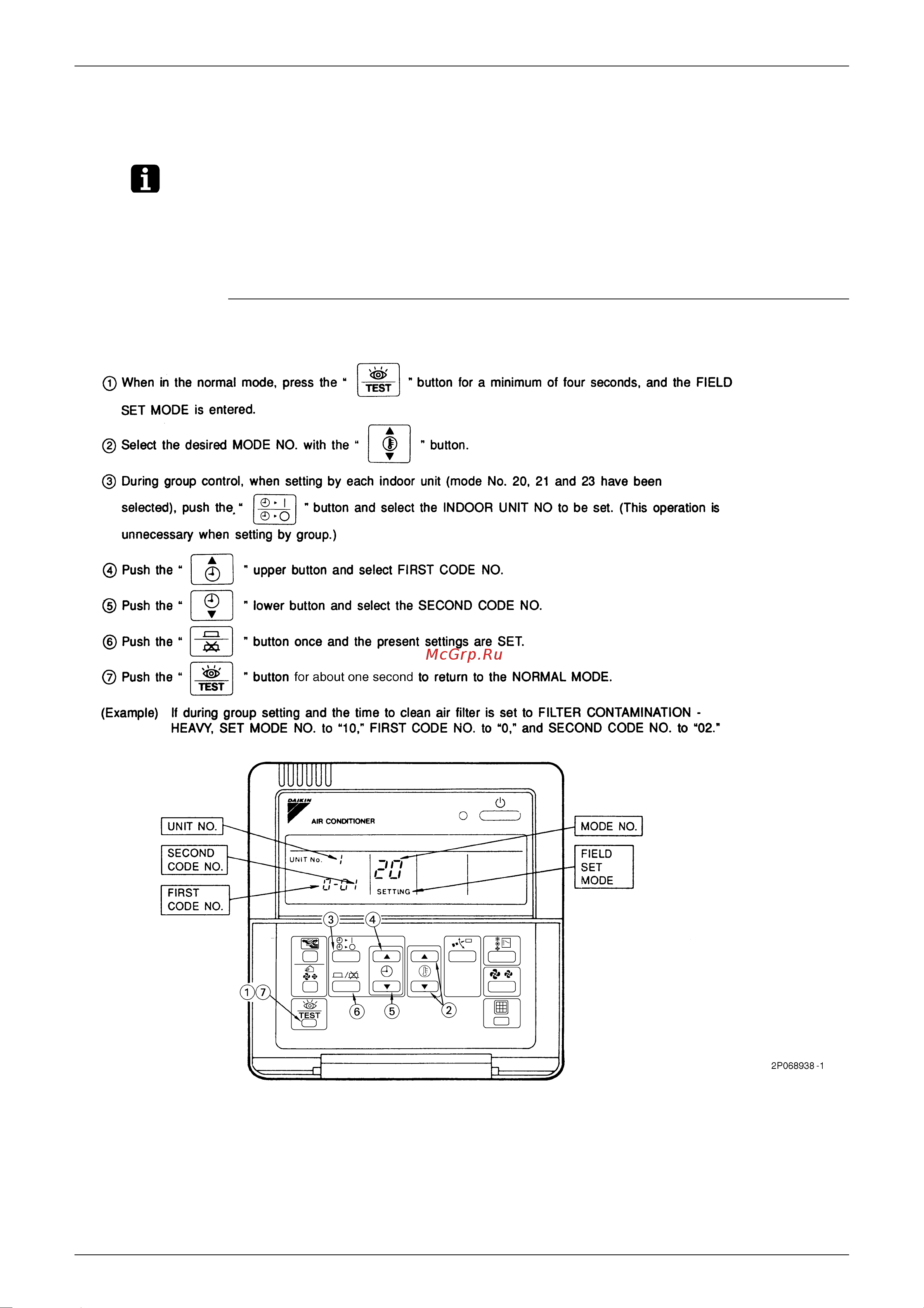 Daikin RMXS140E7V3B [148/397] Field setting