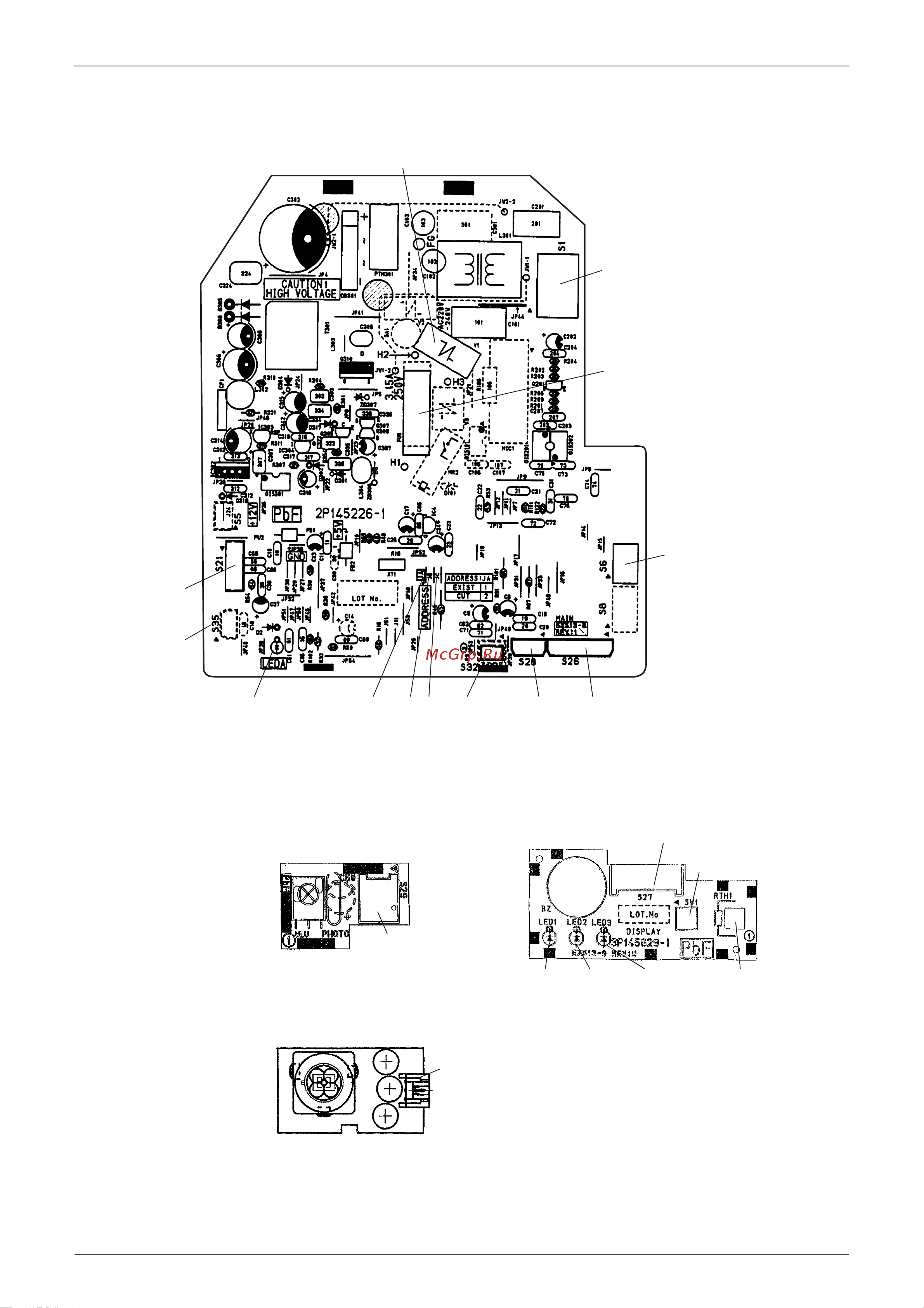 Daikin RMXS140E7V3B [43/397] Pcb 2 signal receiver pcb pcb 3 display pcb
