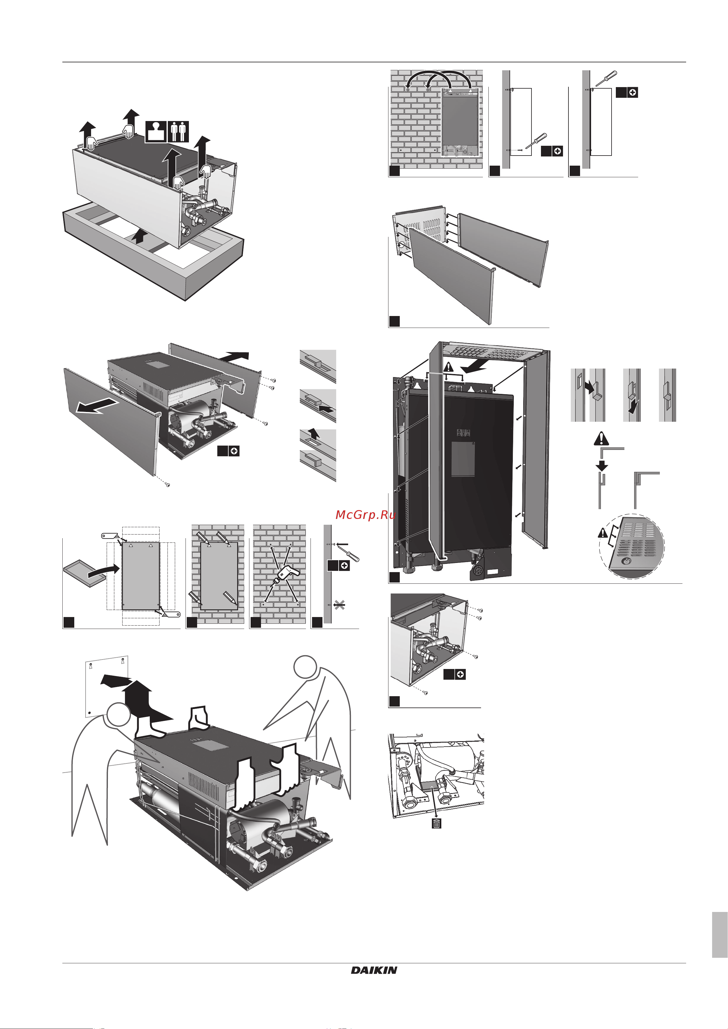 Daikin EHBH16CA [5/28] Для установки комплекта дренажного поддона