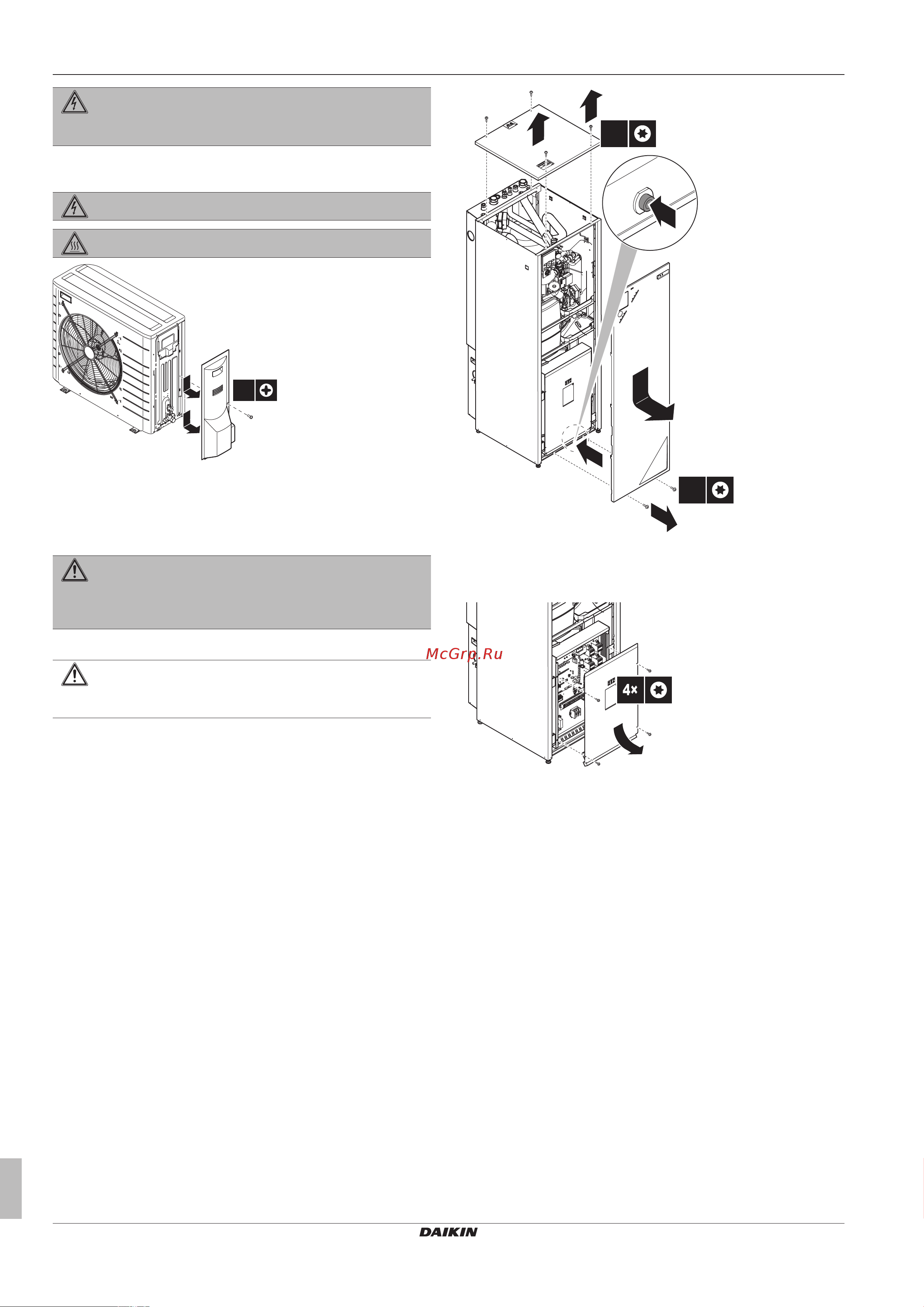 Daikin EHVH04SU18CB6W [30/108] To open the switch box cover of the indoor unit