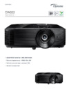 Optoma DW322 Техническое описание