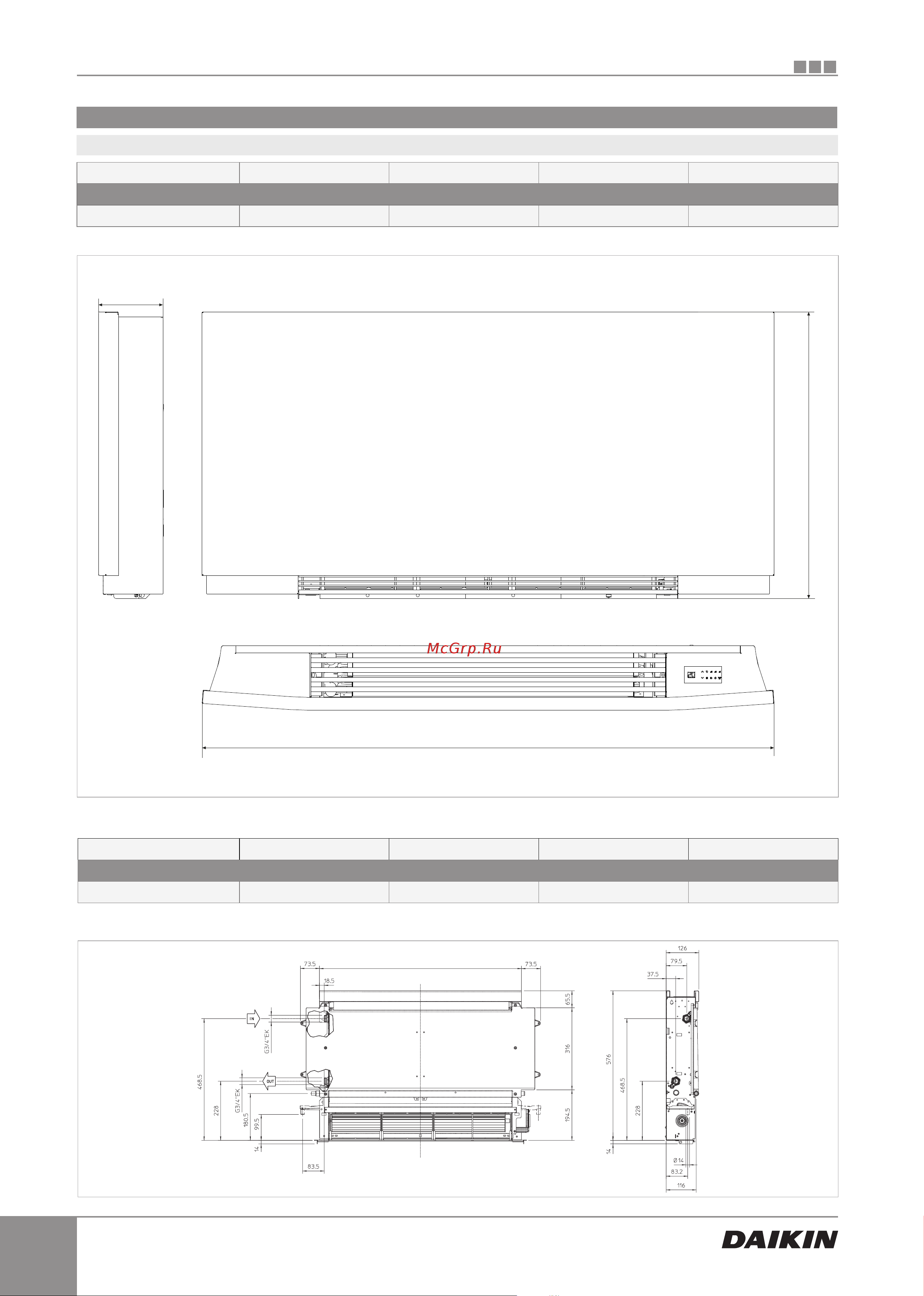 Daikin FWXV15AATV3R [6/20] Overall dimensions