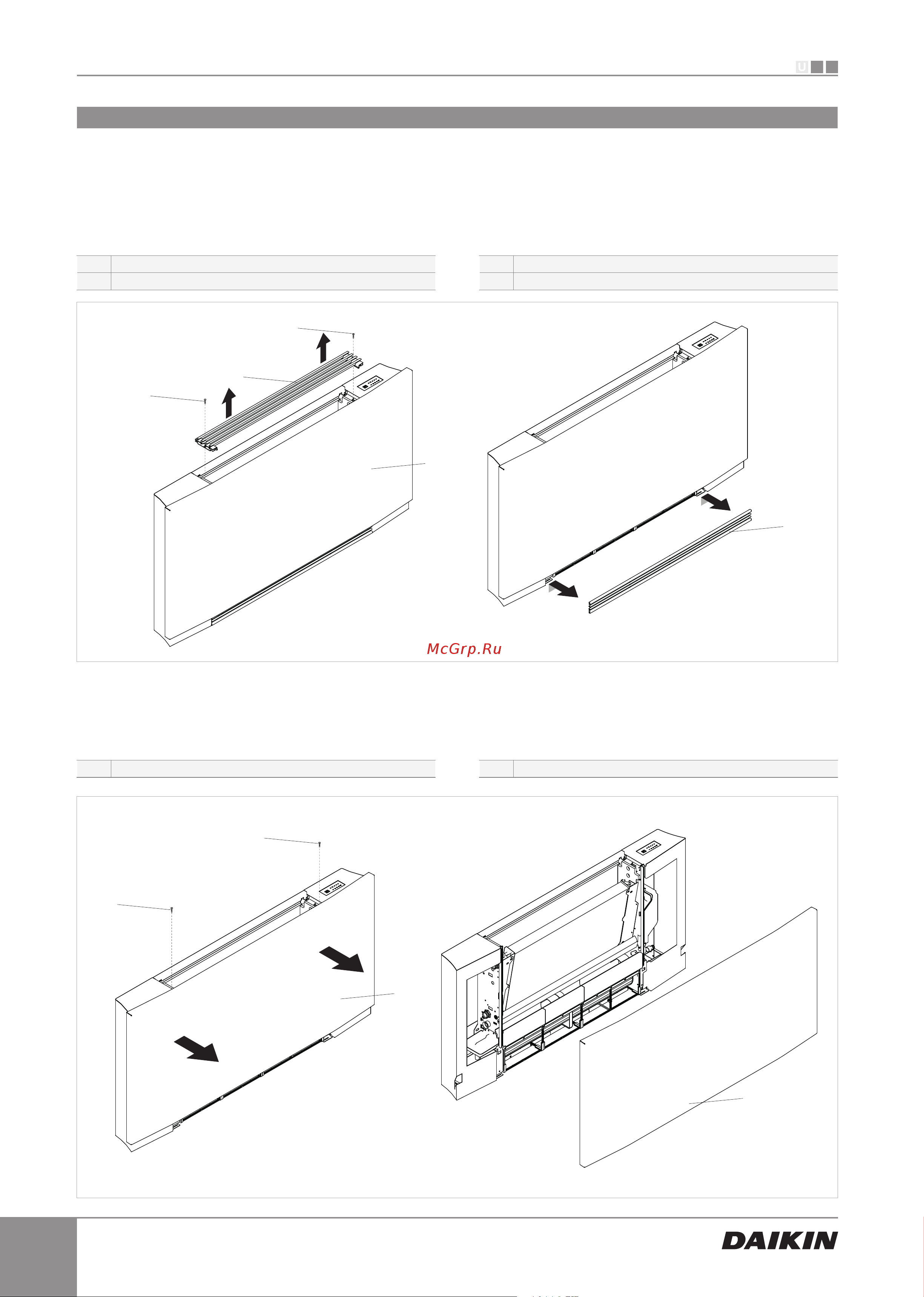 Daikin FWXV15AATV3R [8/20] Access to the internal components
