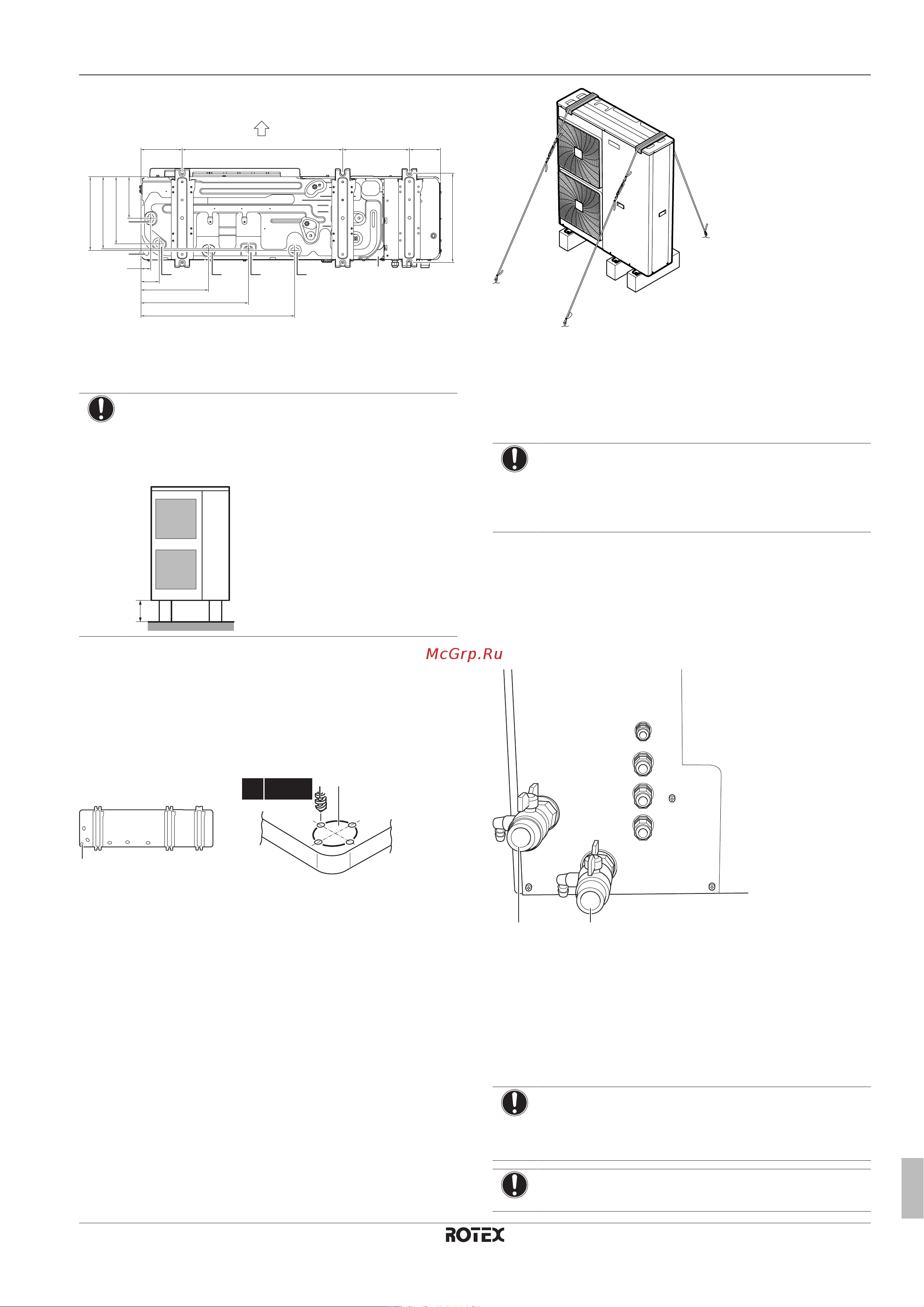 Daikin RBLQ016CAW1 [7/16] Чтобы избежать опрокидывания наружного агрегата