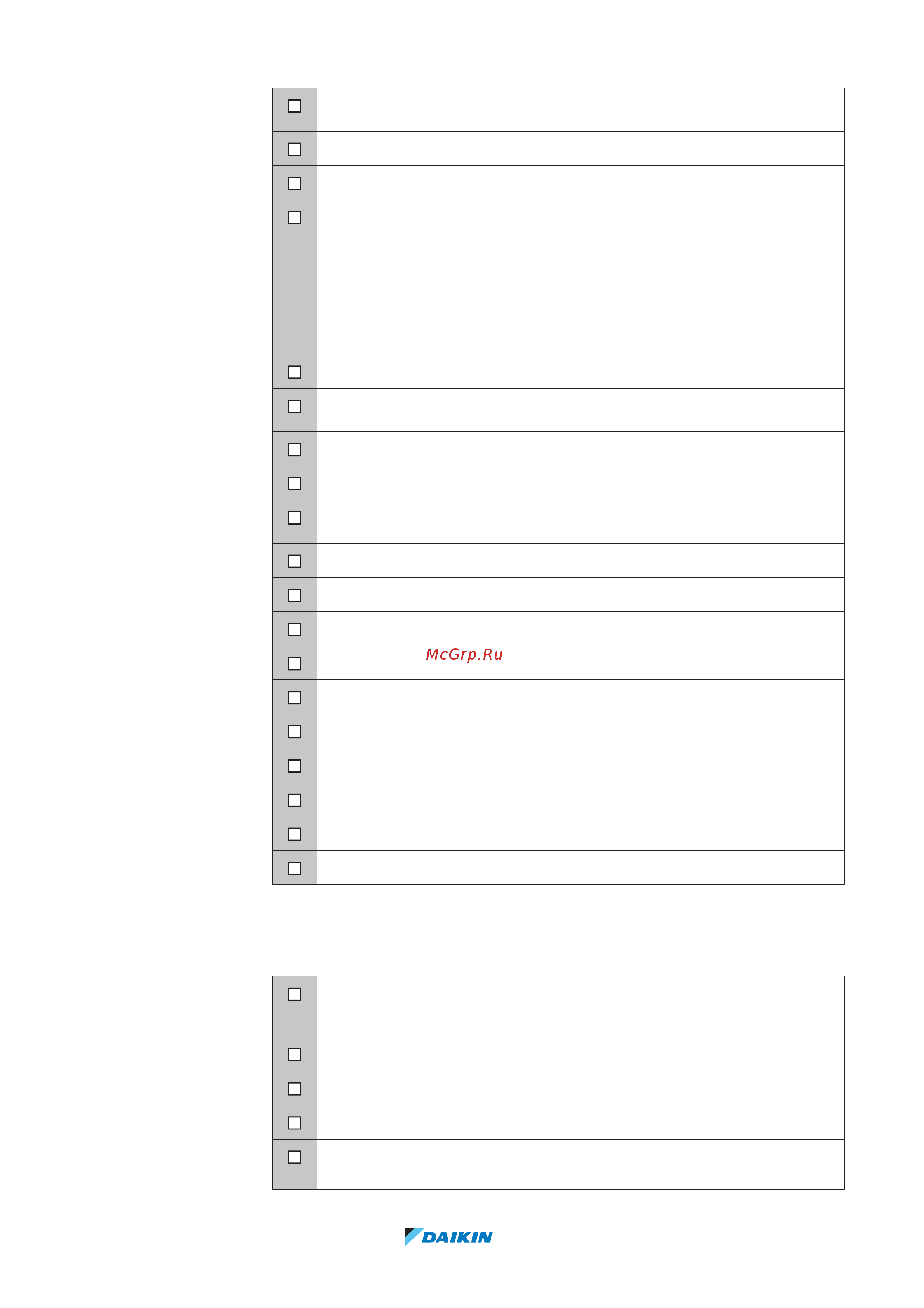 Daikin EHVH08SU23DA6V7 [182/240] Checklist during commissioning