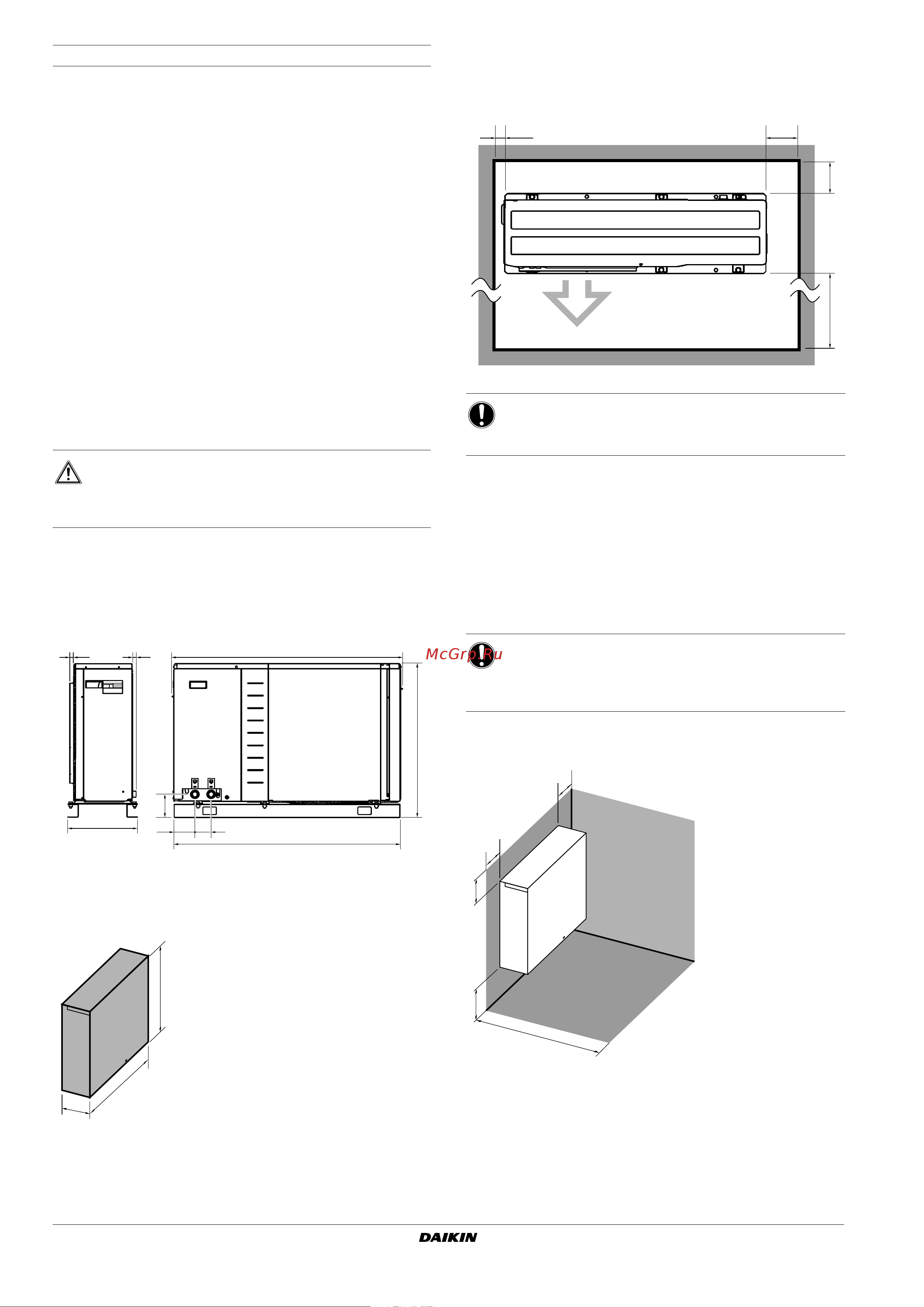 Daikin EKCBH008BAV3 [12/52] Imensions and service space